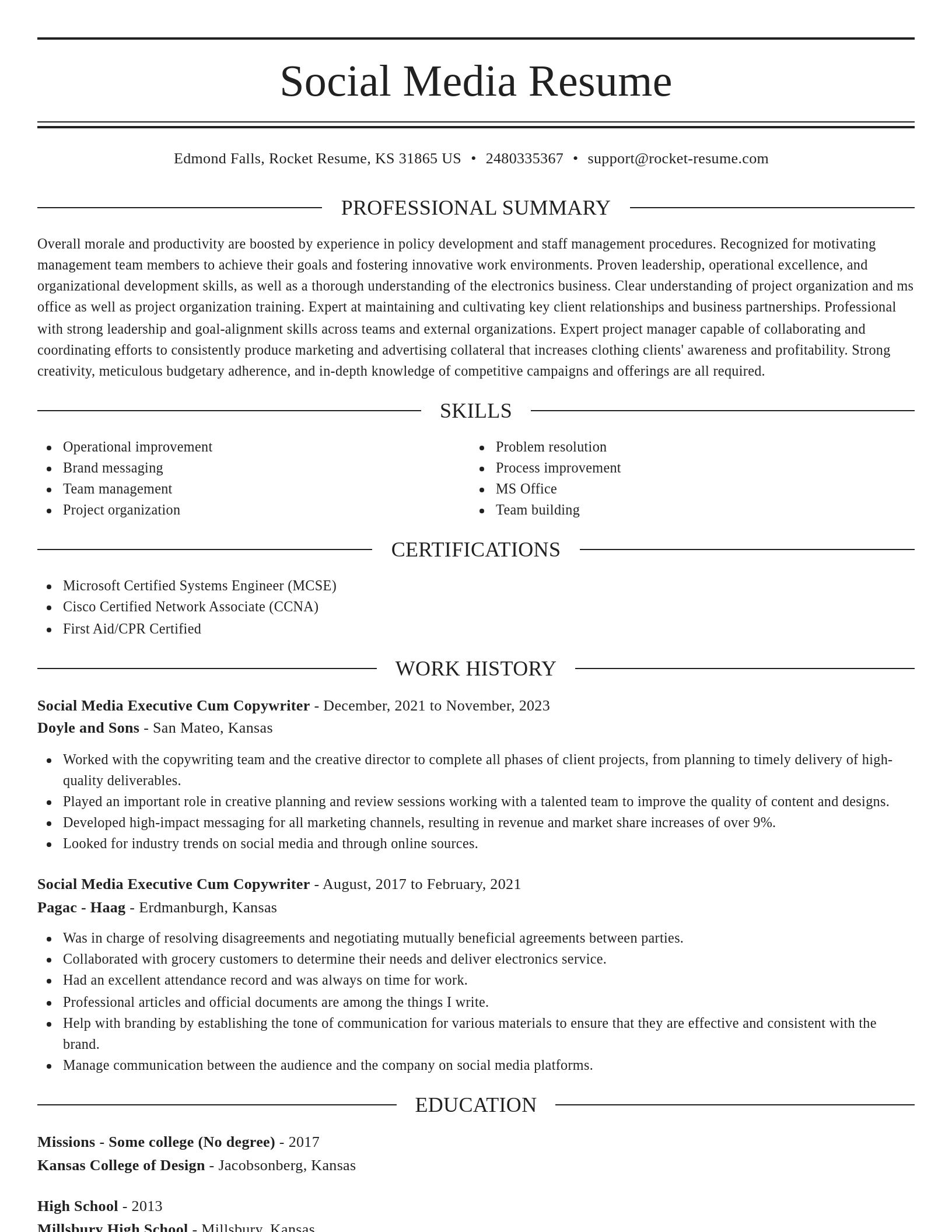Elegant resume template