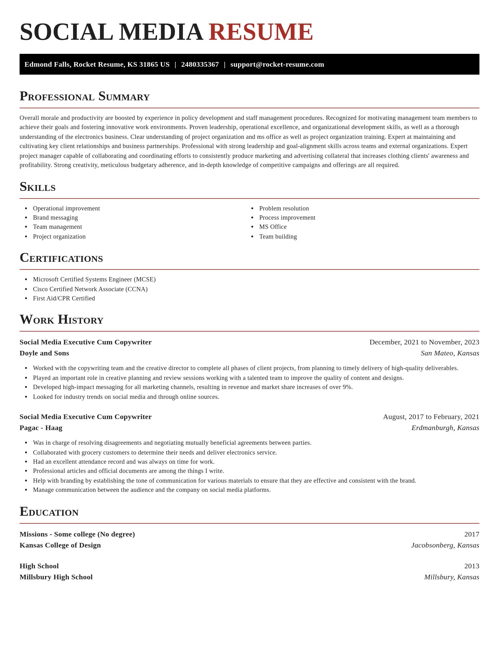 Exquisite resume template