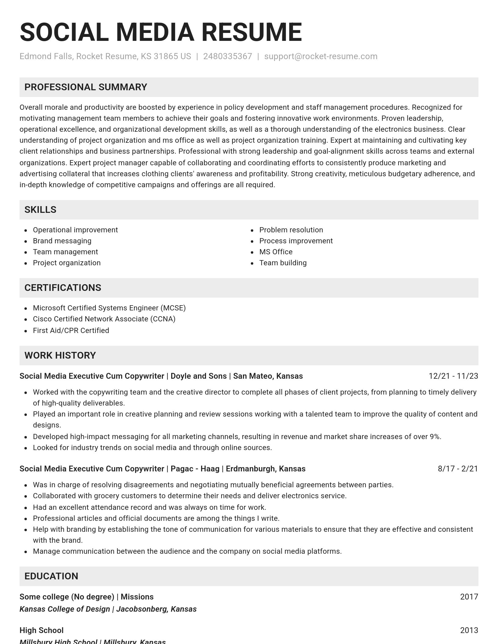 Genius resume template