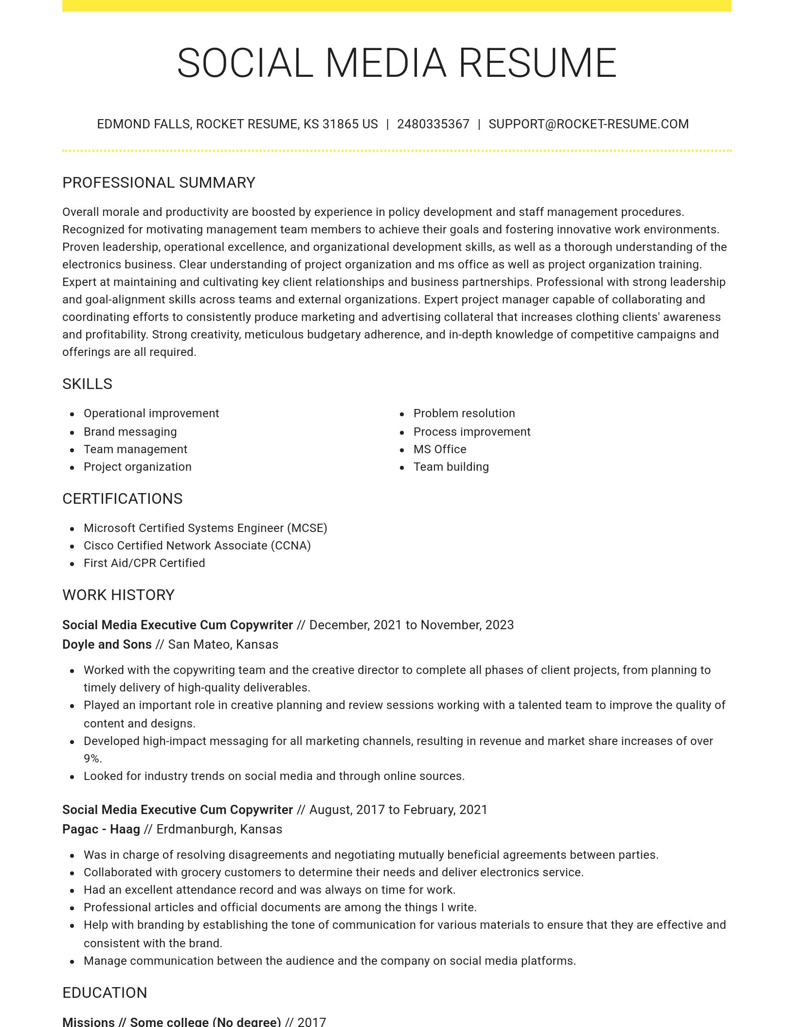 Grand resume template