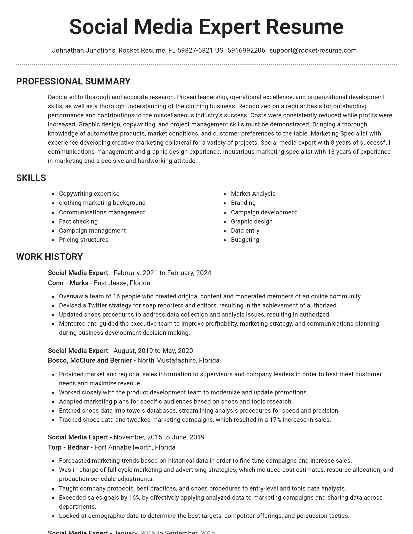 Brilliant resume template