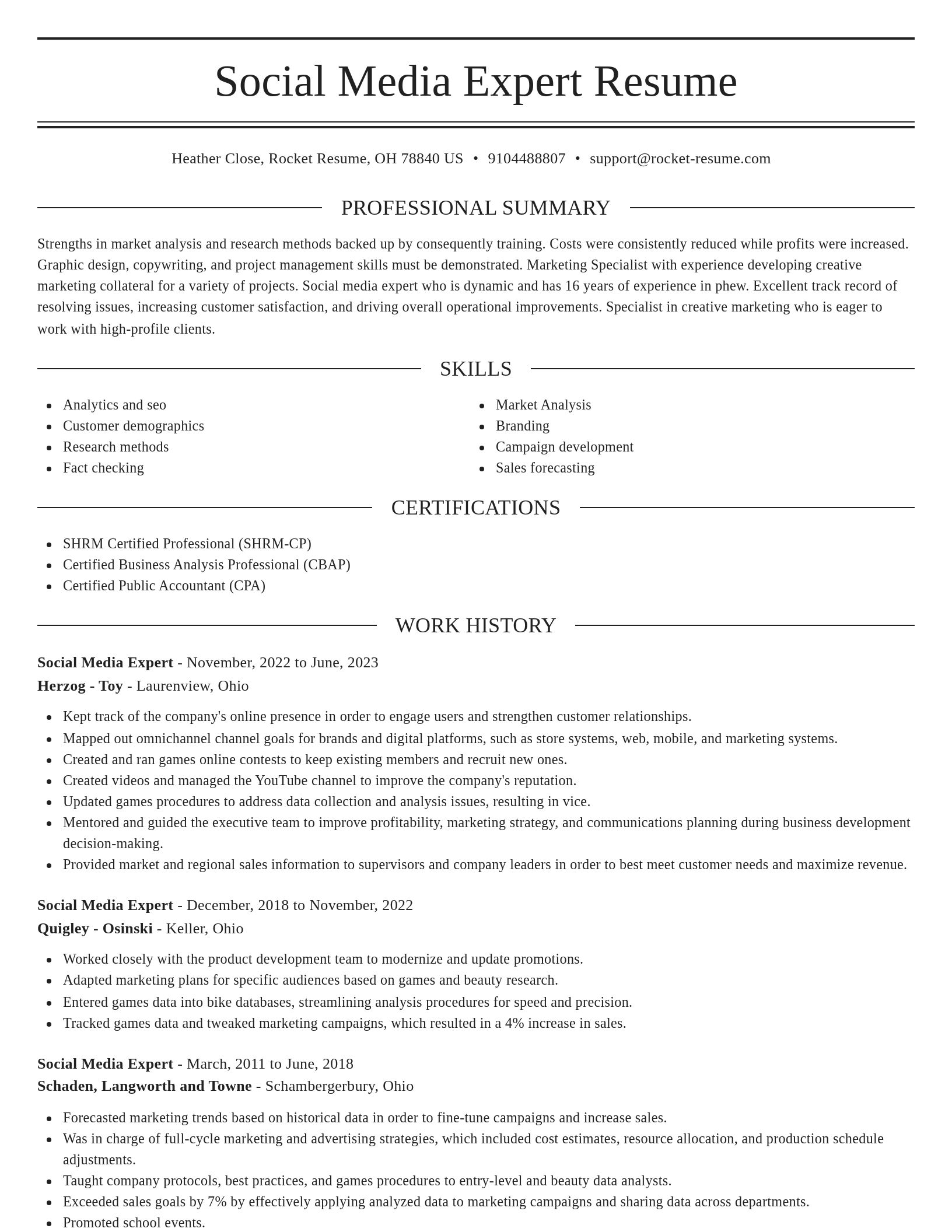Elegant resume template