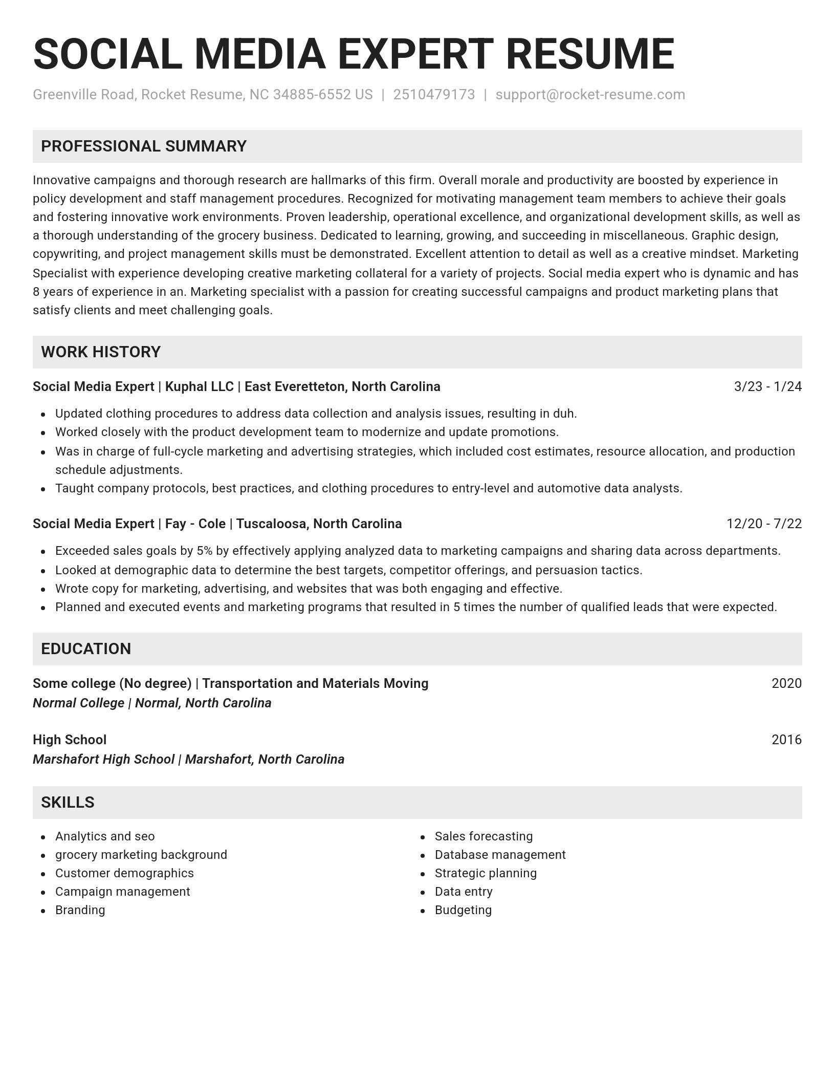 Genius resume template