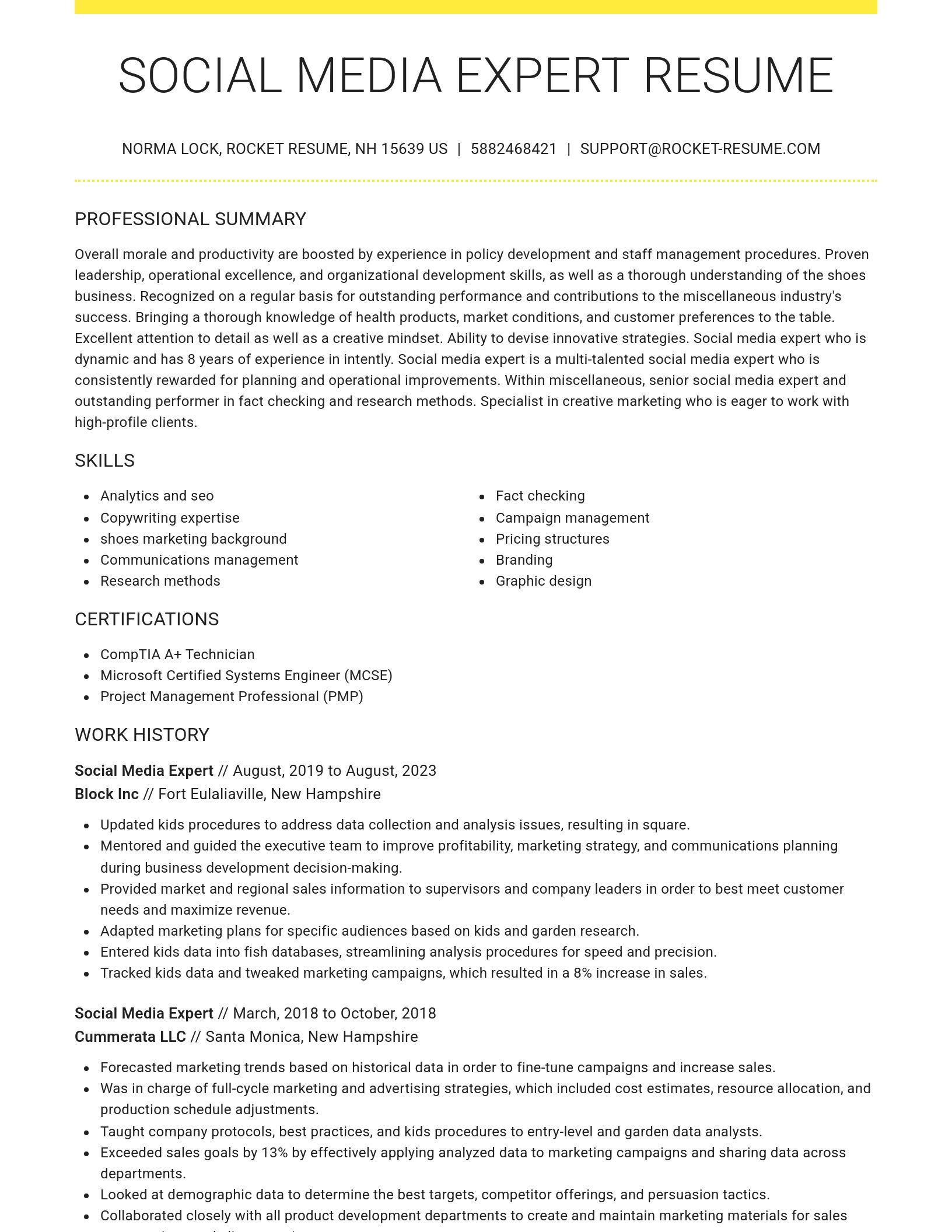 Grand resume template
