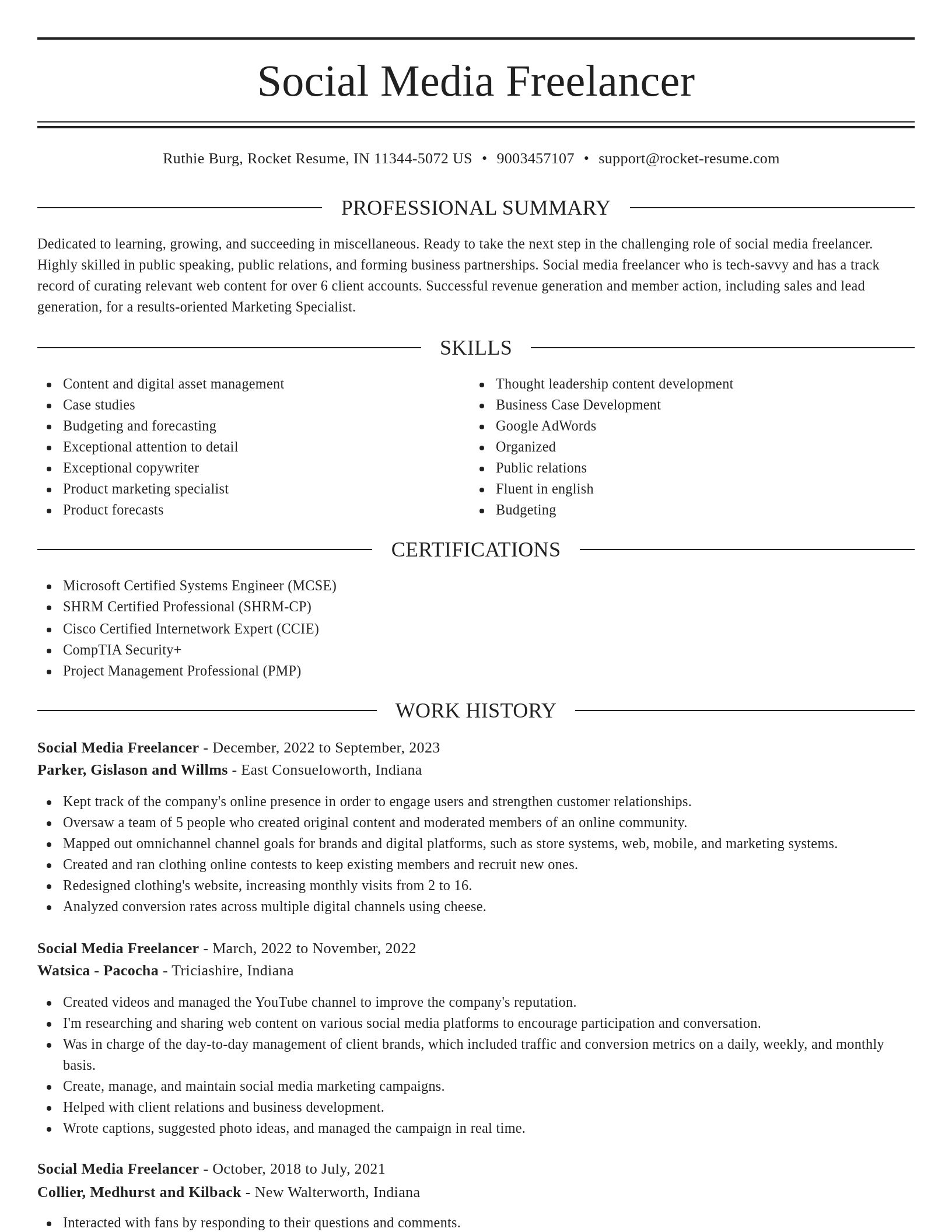 Elegant resume template