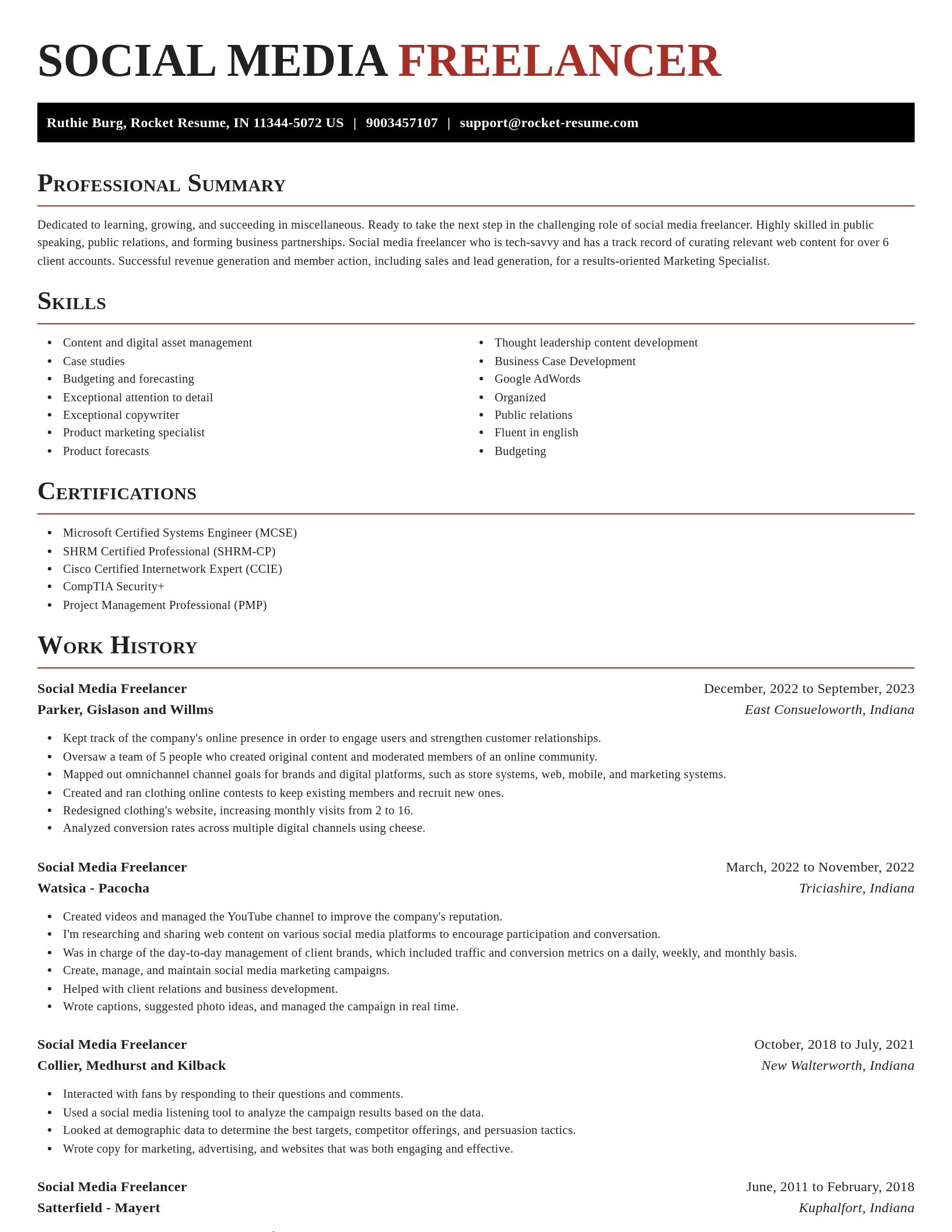 Exquisite resume template