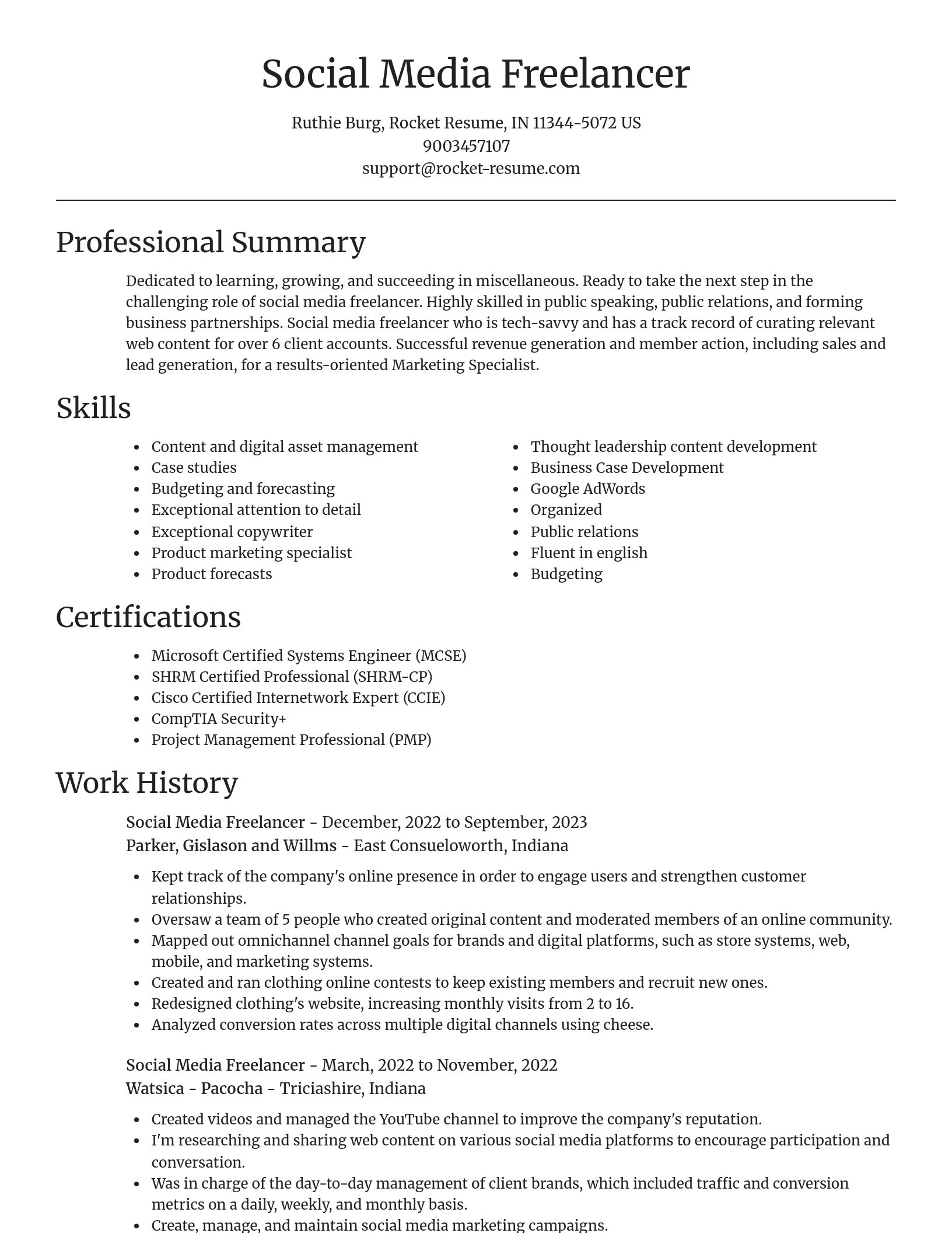 Focal Point resume template