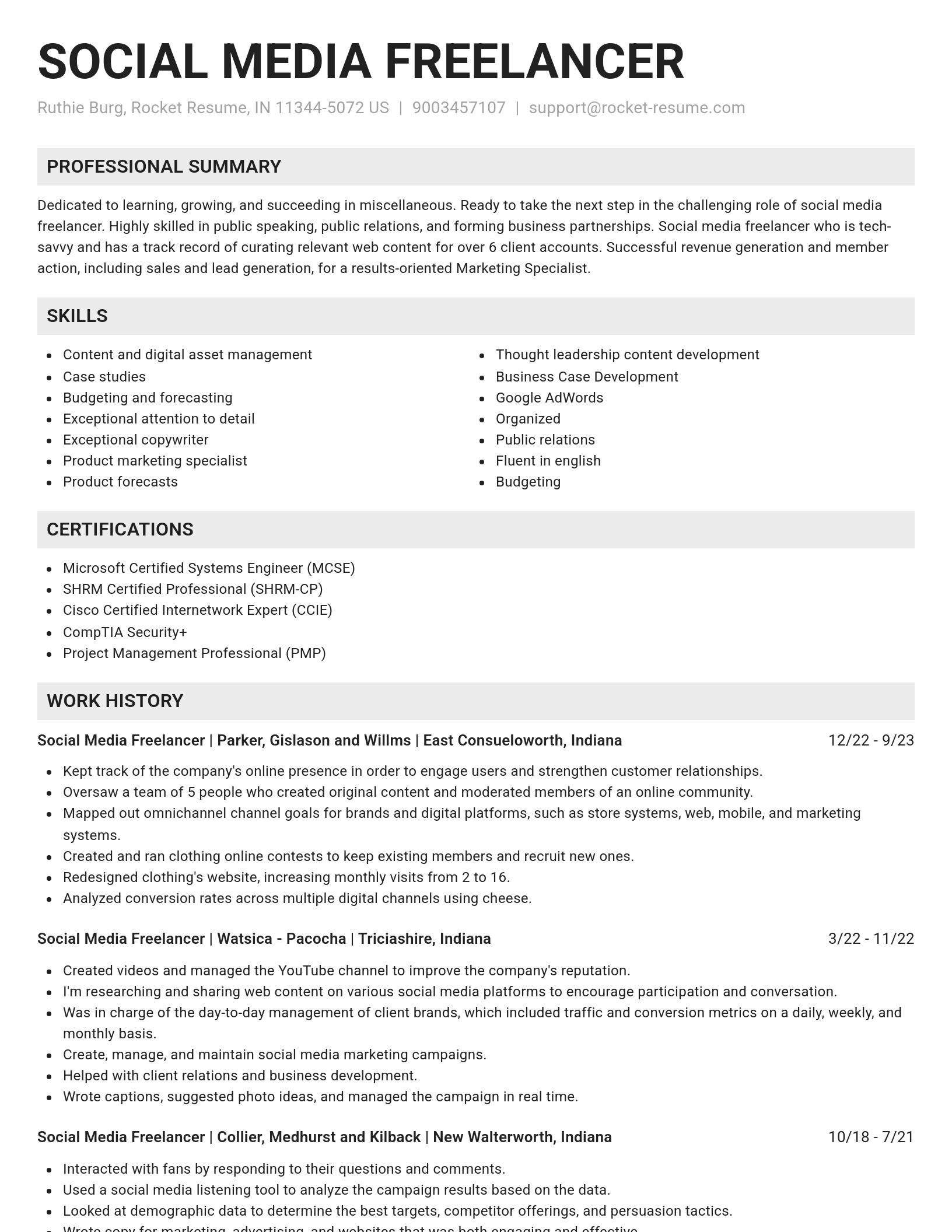 Genius resume template