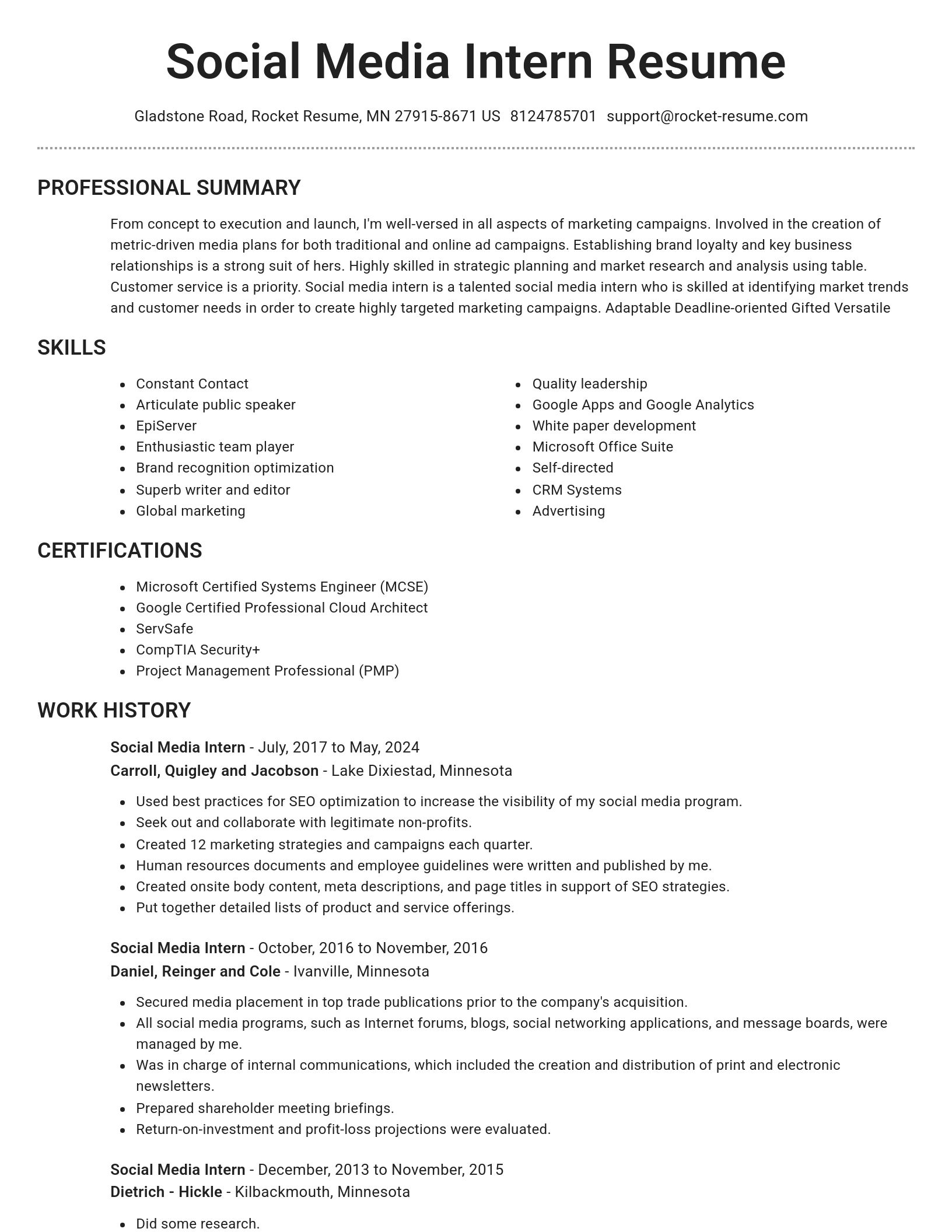 Brilliant resume template