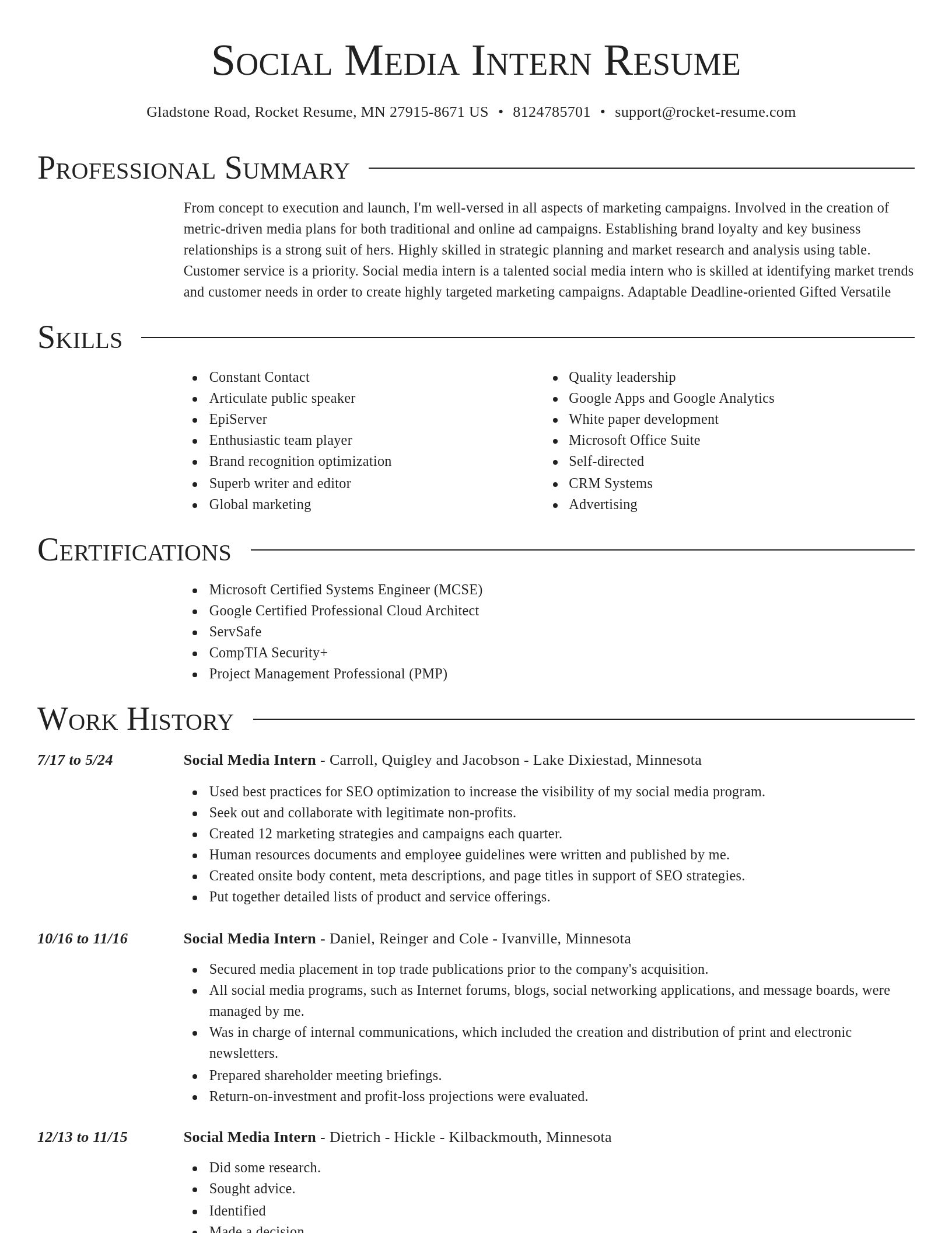 Director resume template