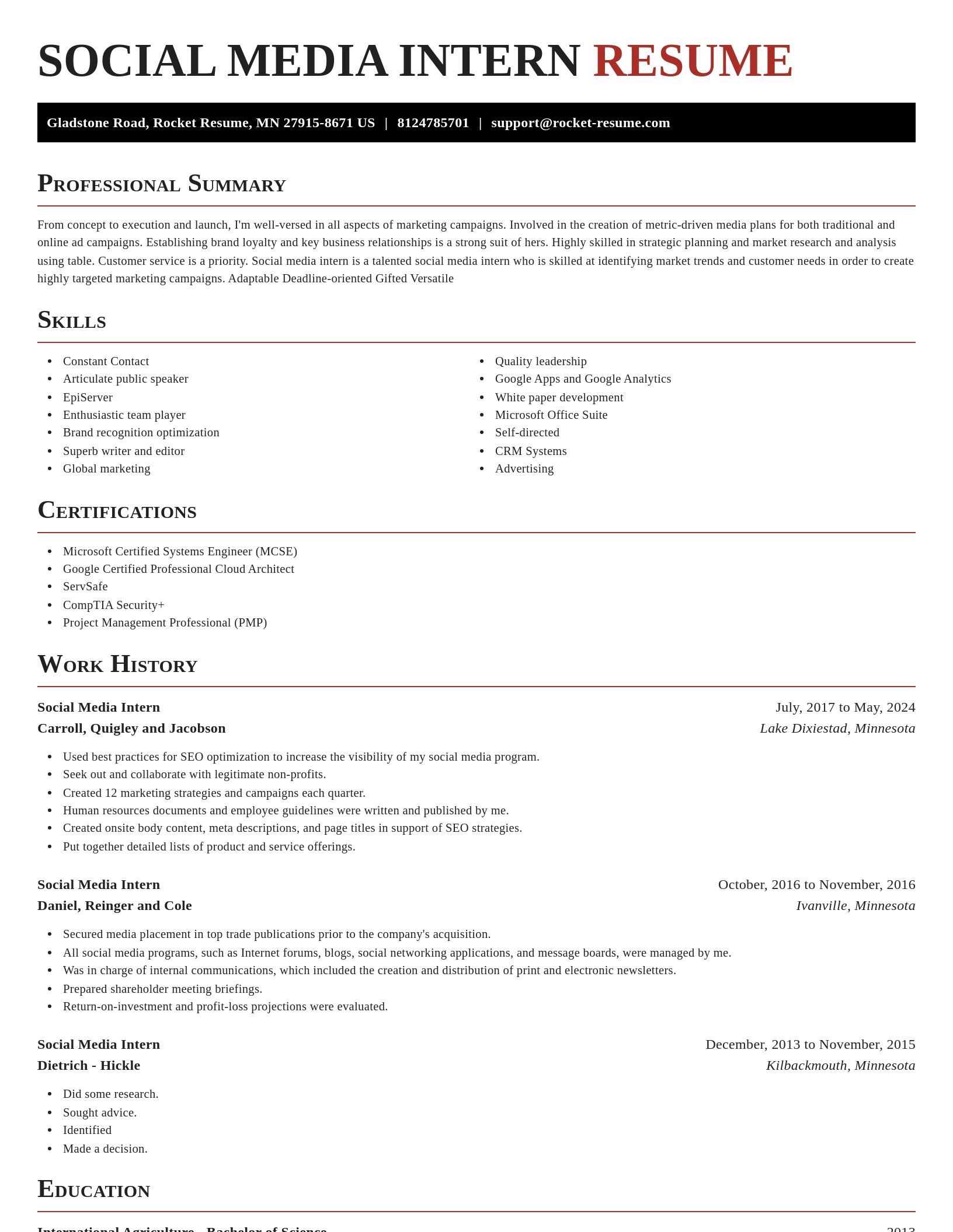 Exquisite resume template