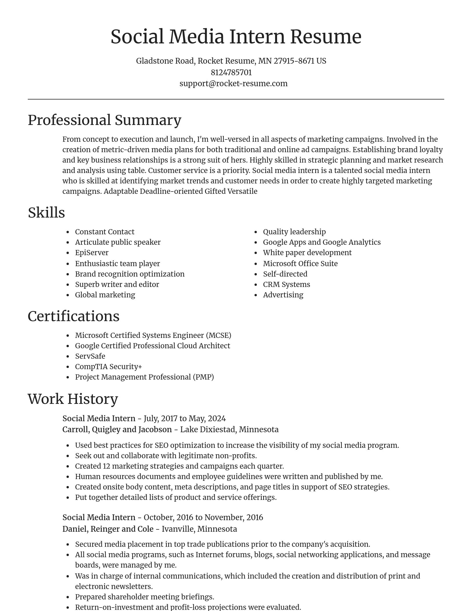 Focal Point resume template