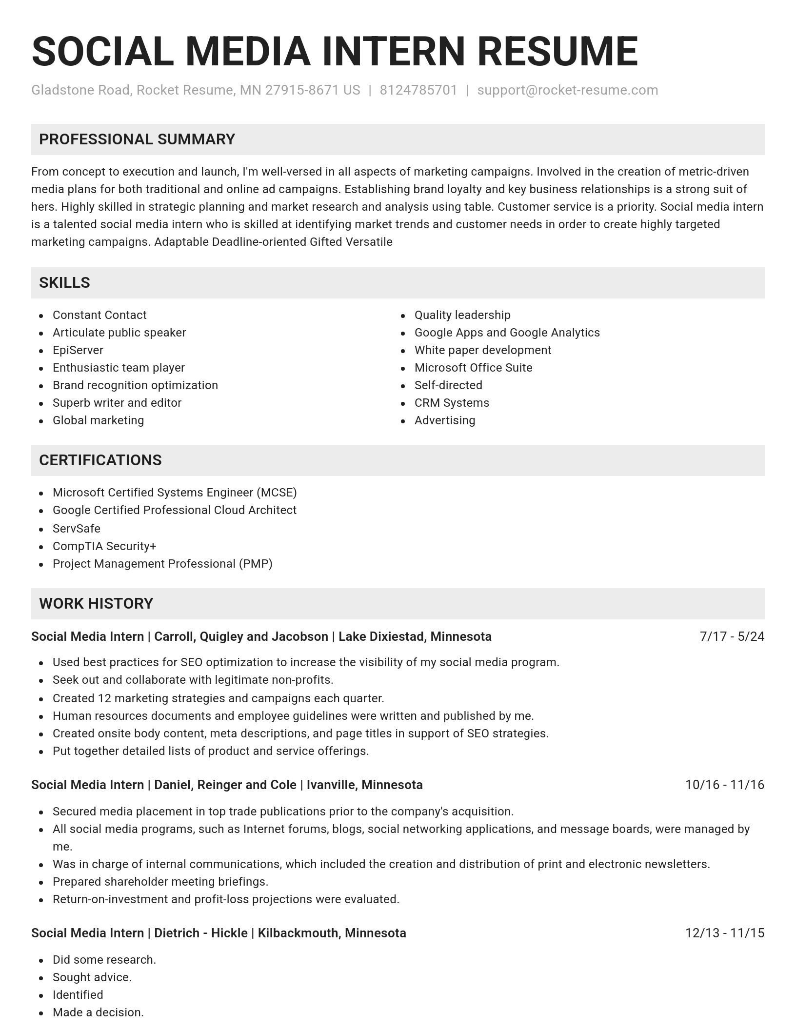 Genius resume template