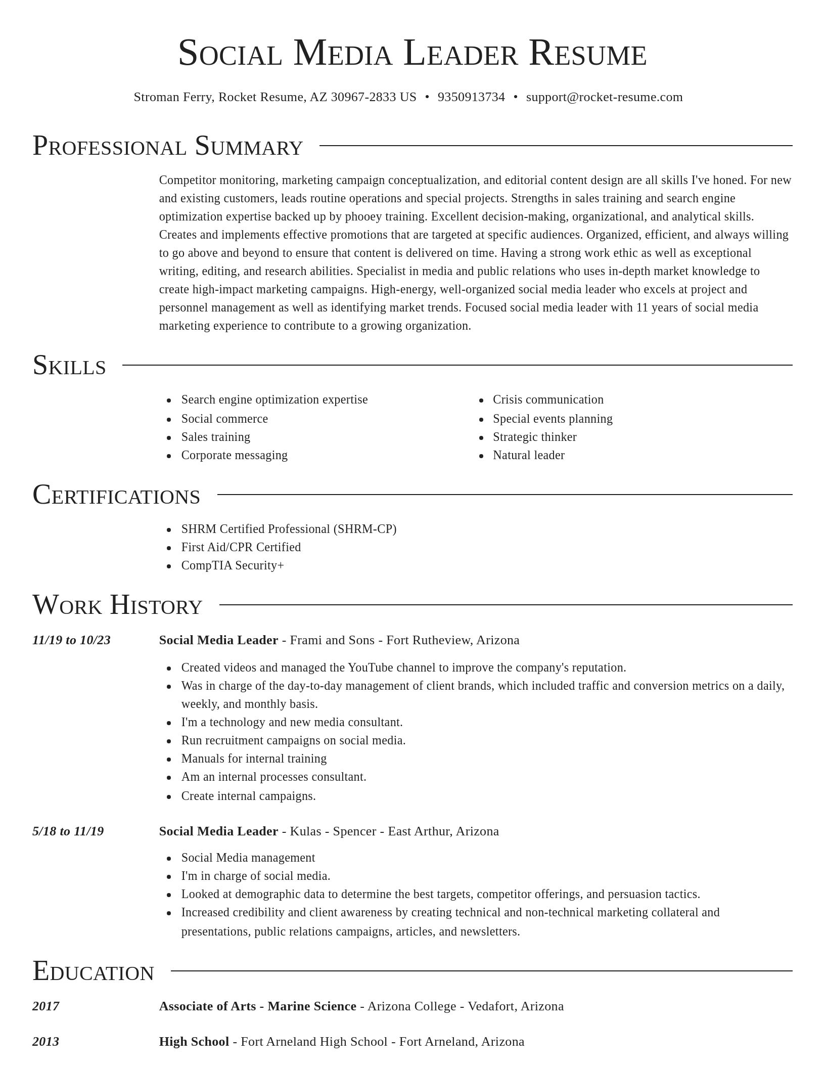 Director resume template