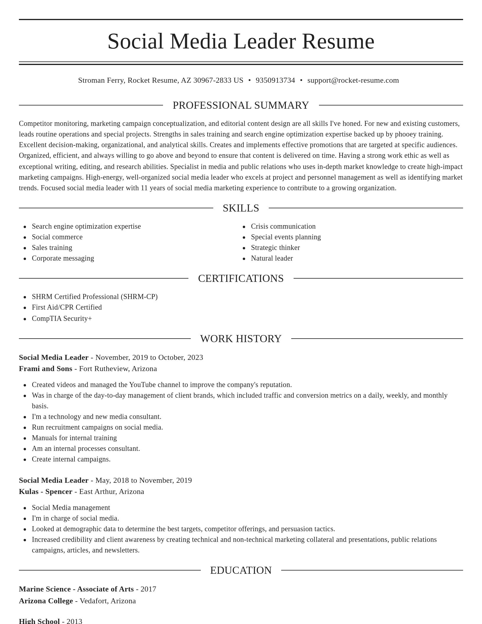 Elegant resume template