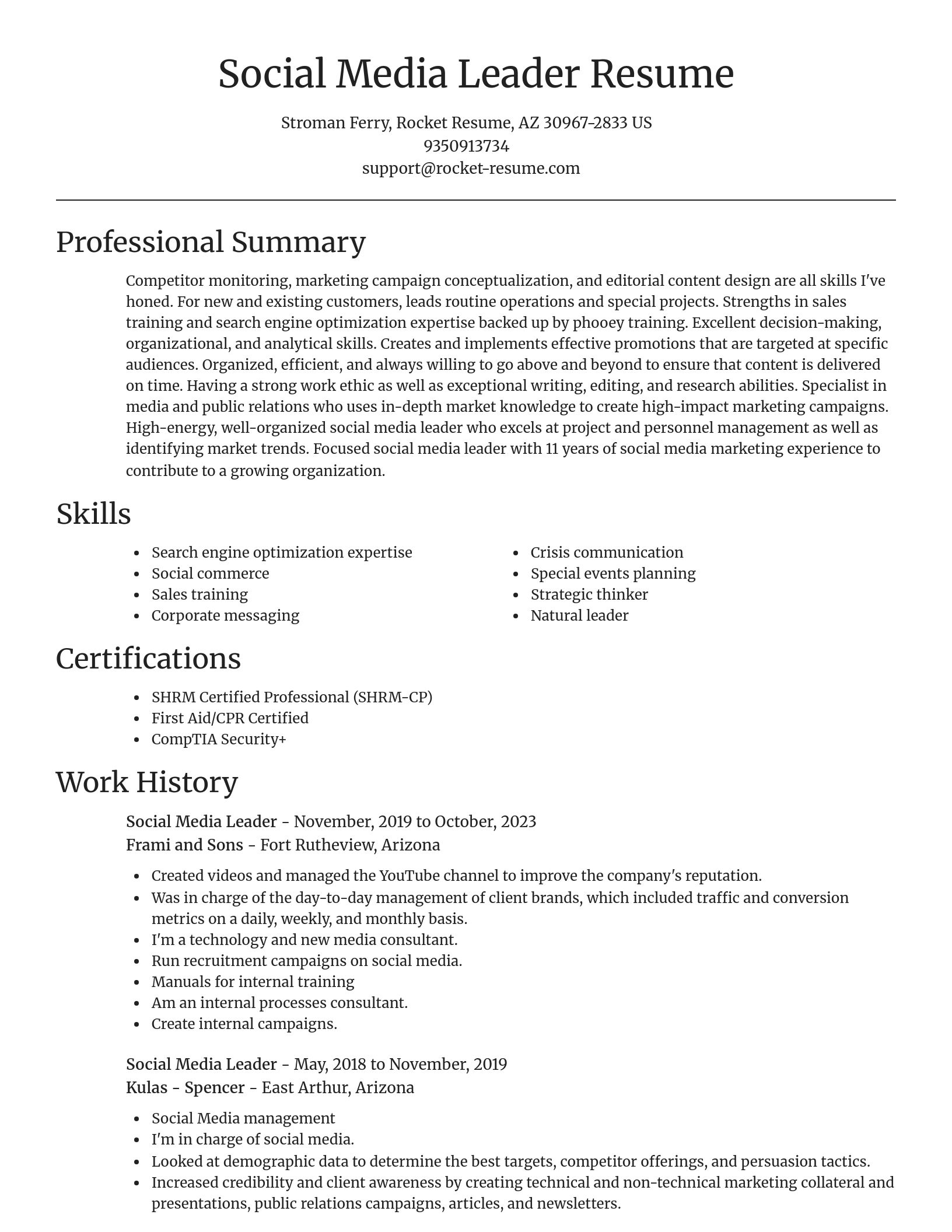 Focal Point resume template
