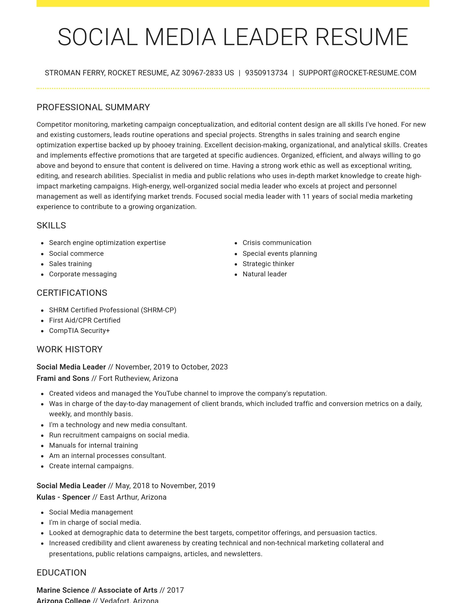 Grand resume template