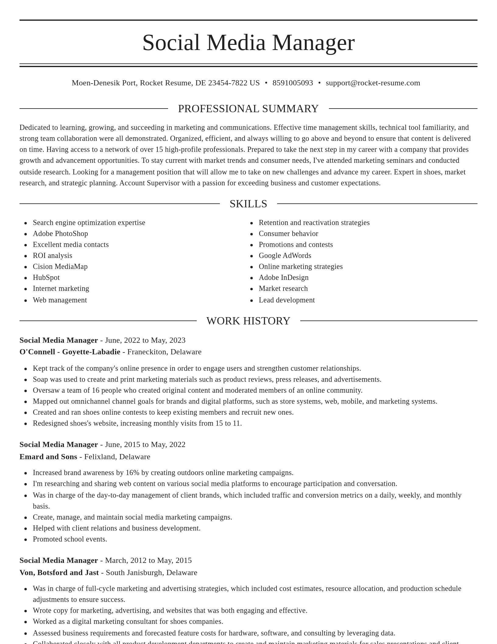 Elegant resume template