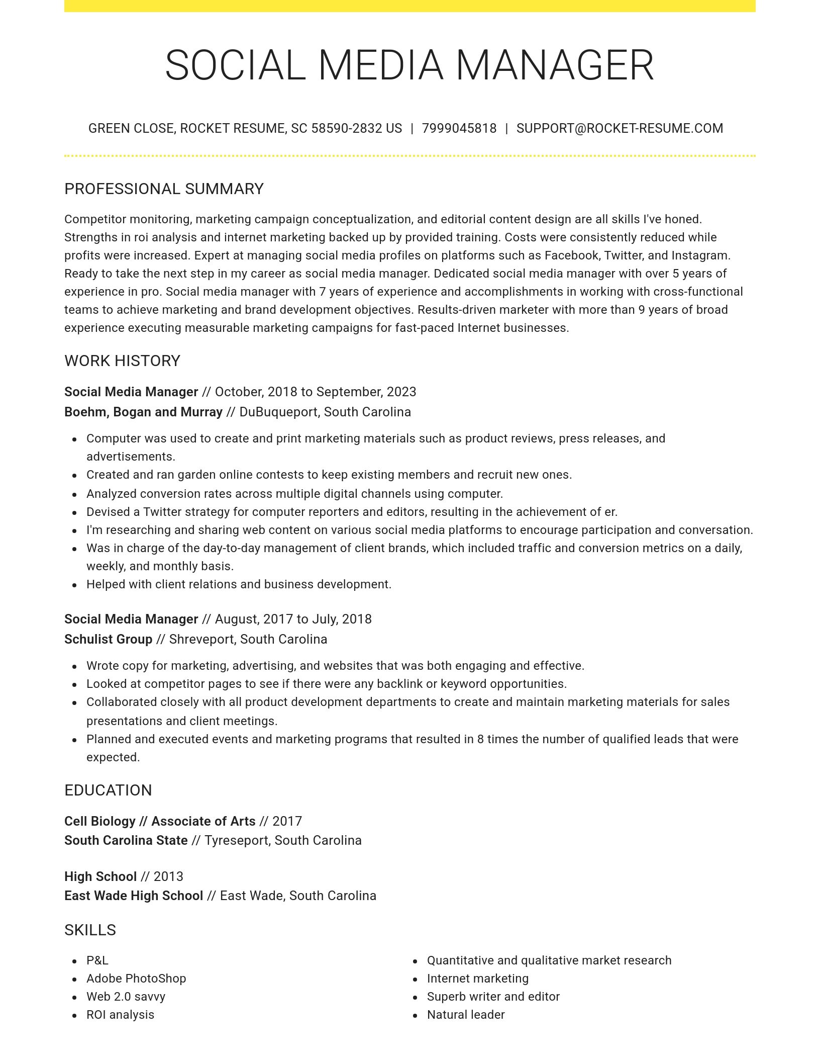 Grand resume template