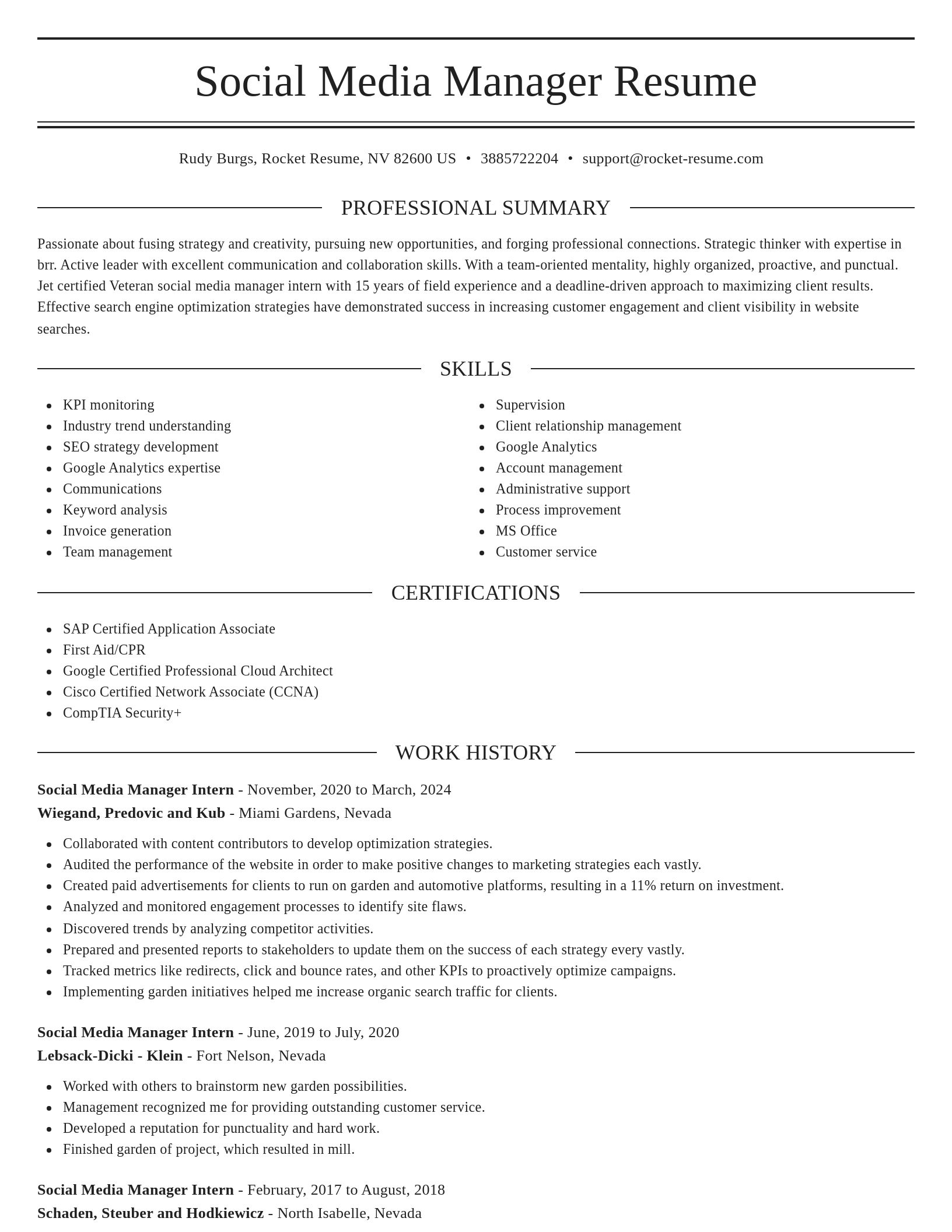 Elegant resume template