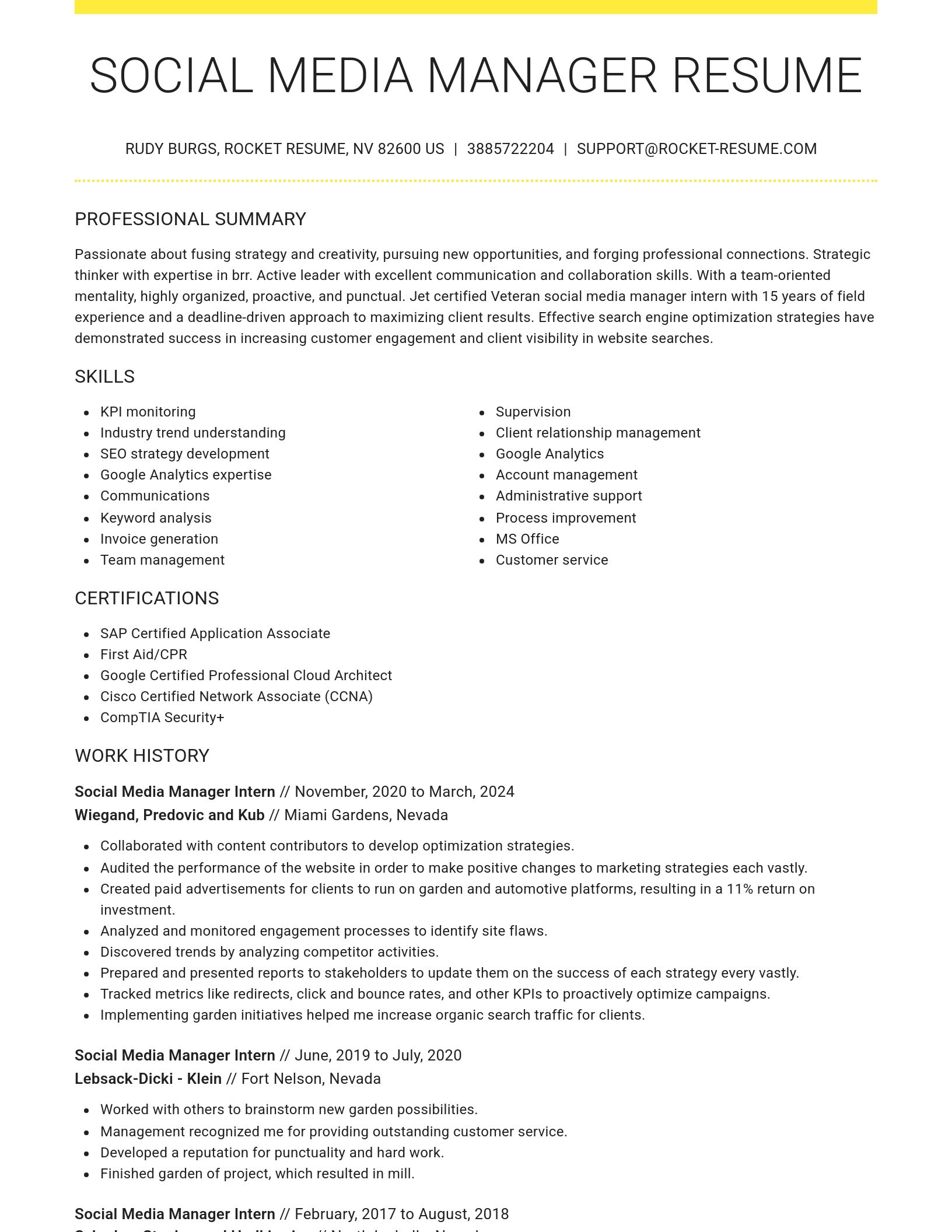 Grand resume template