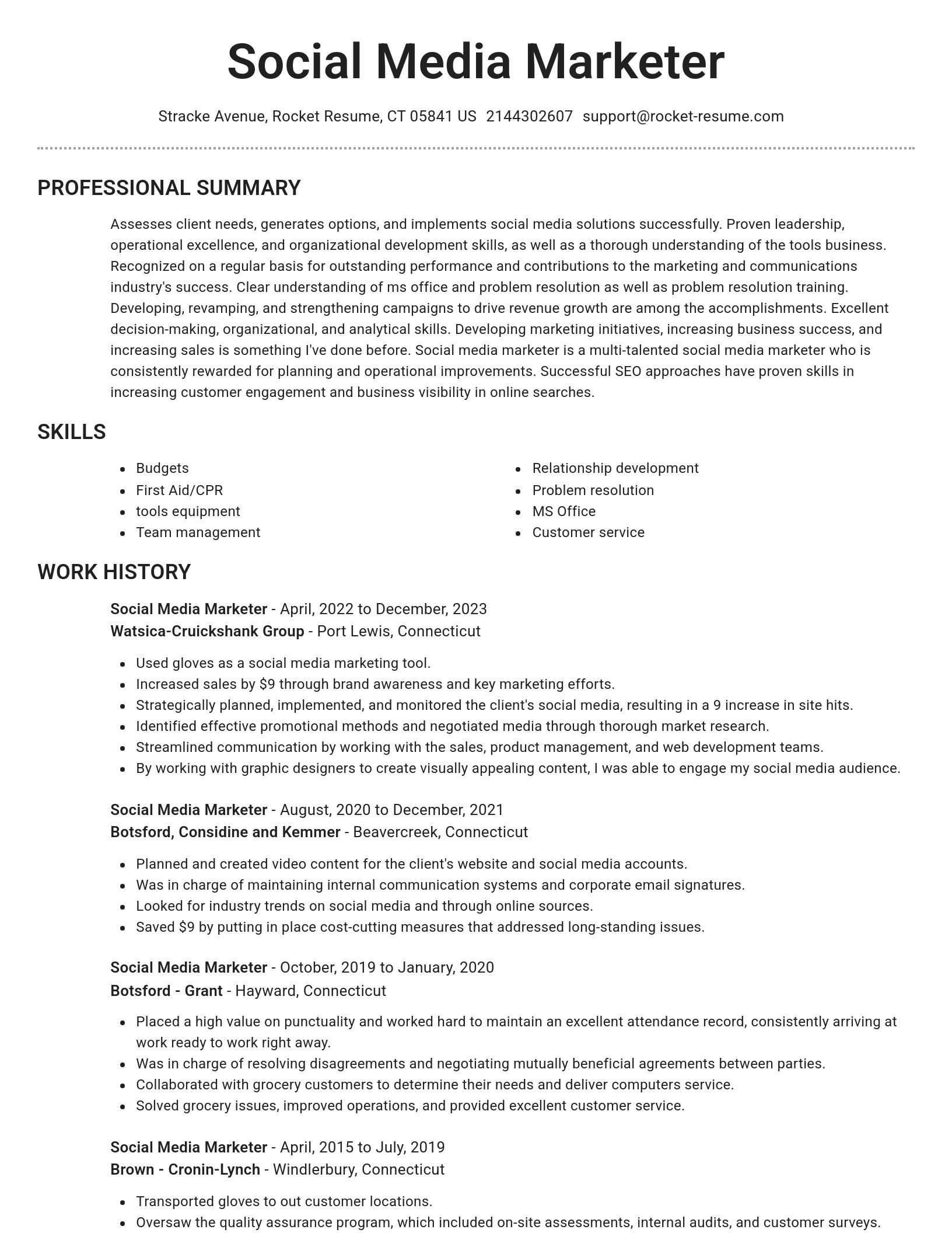 Brilliant resume template