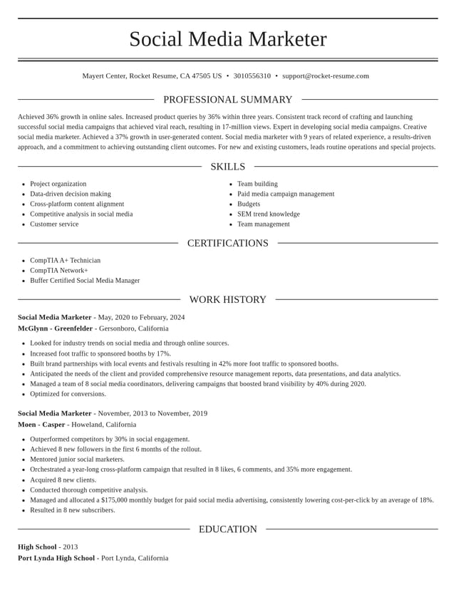 Elegant resume template