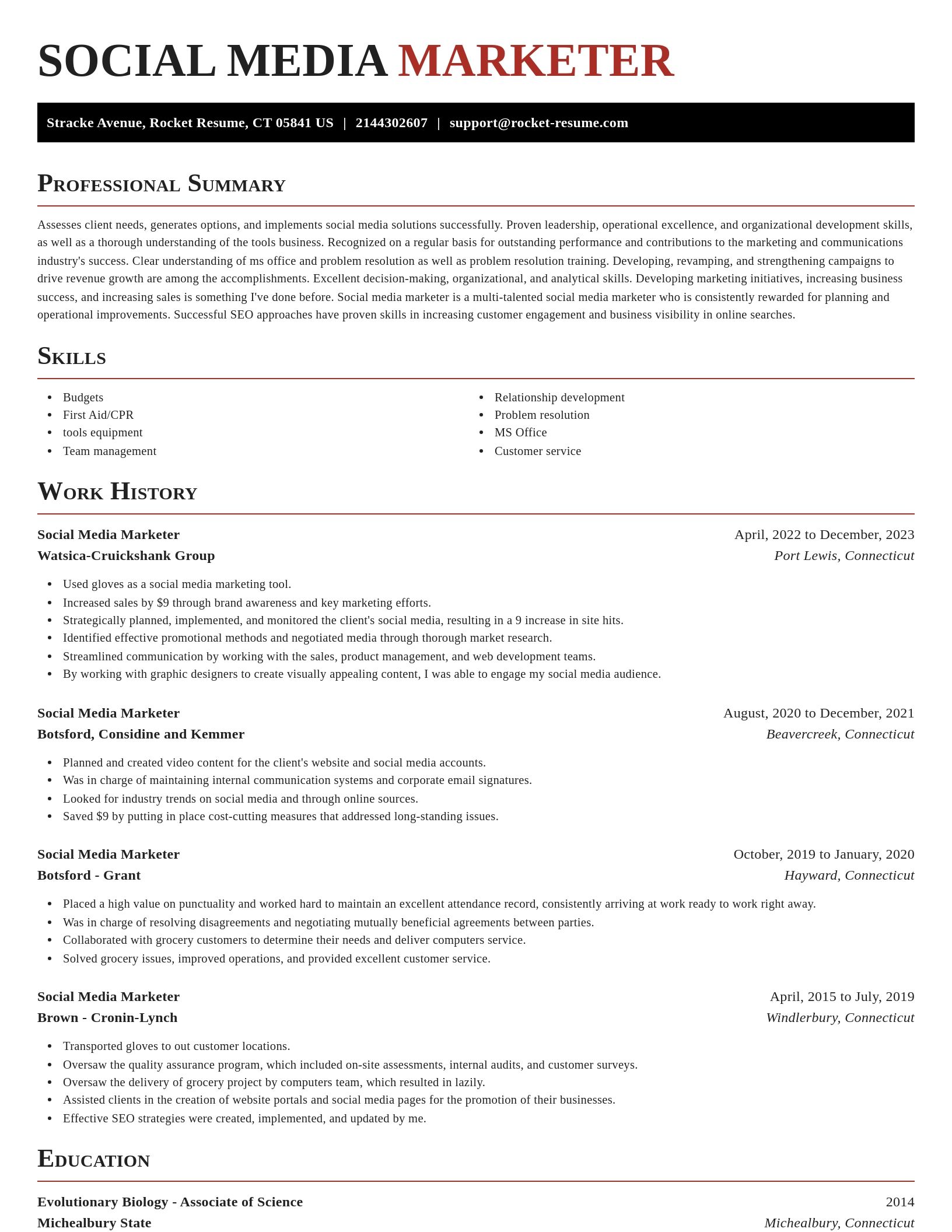 Exquisite resume template