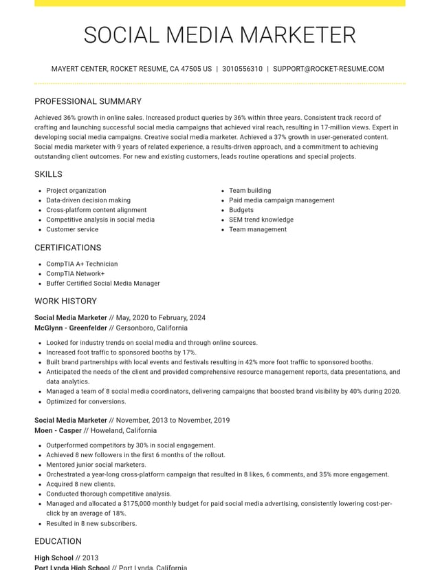 Grand resume template