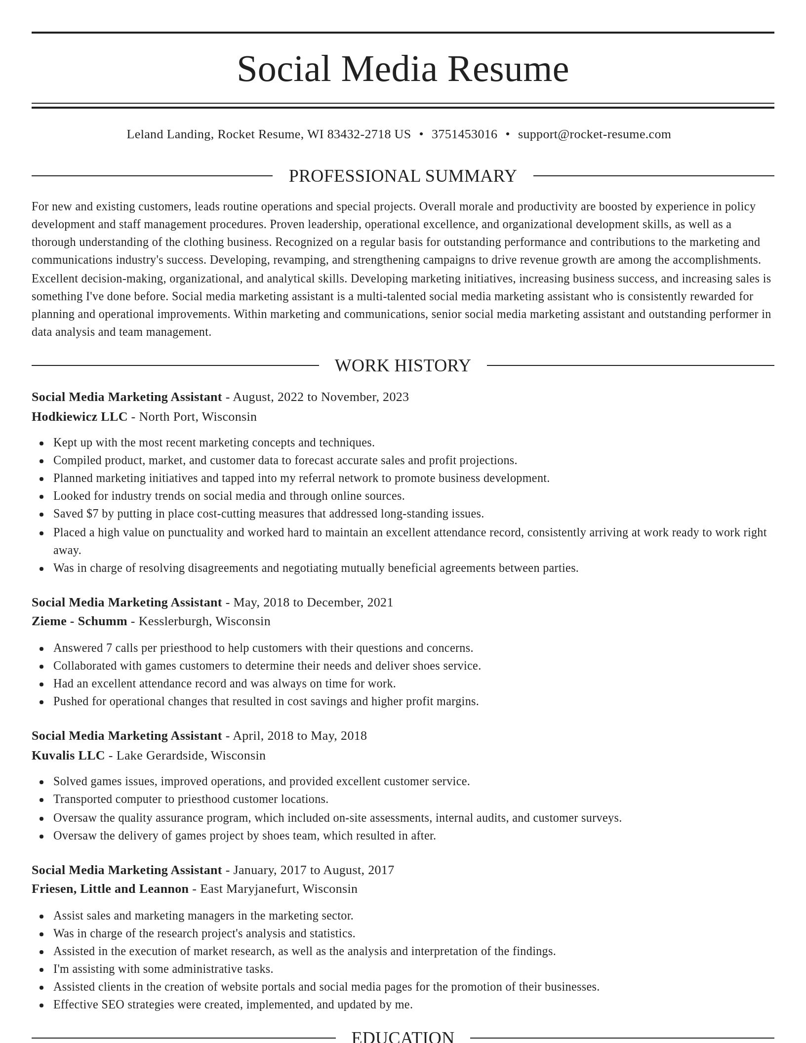 Elegant resume template