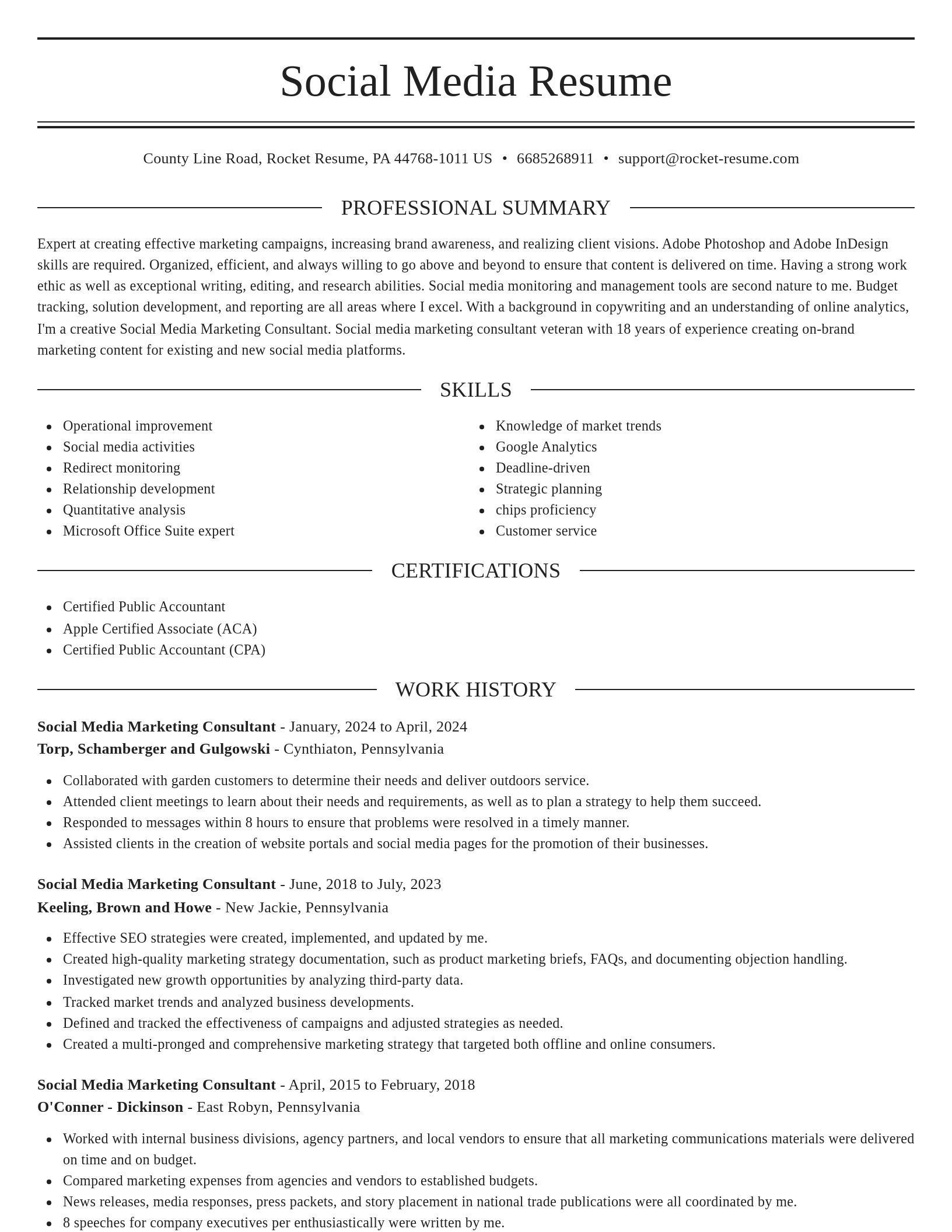 Elegant resume template