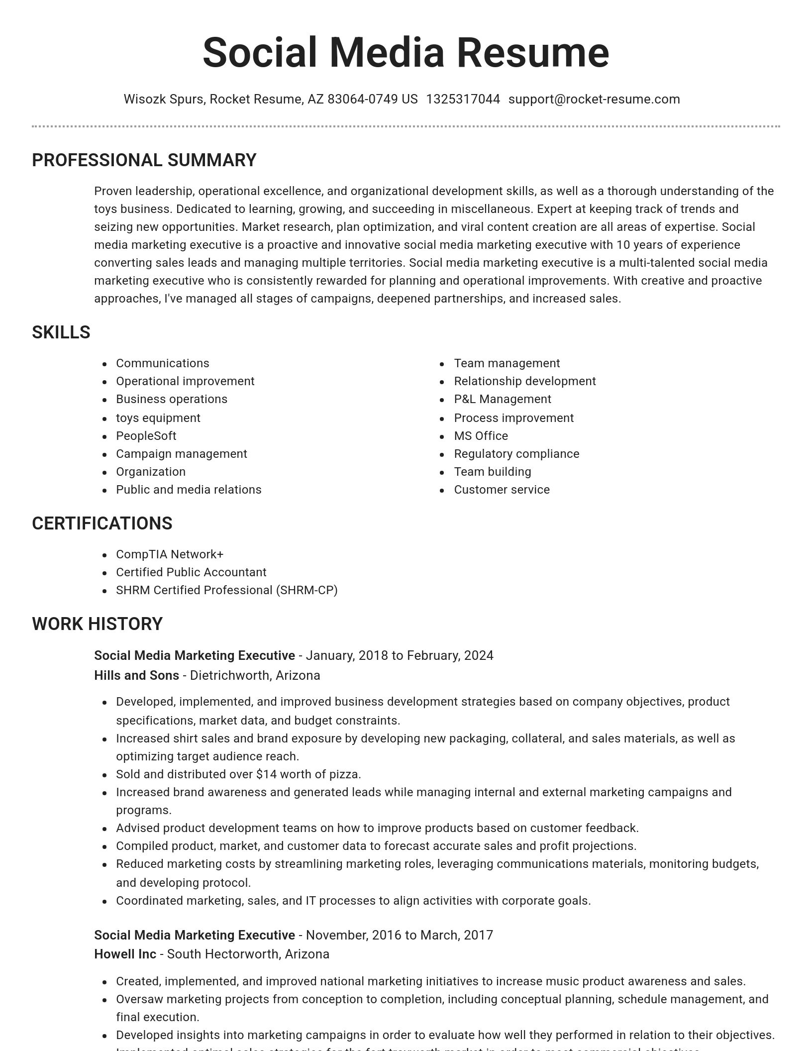 Brilliant resume template