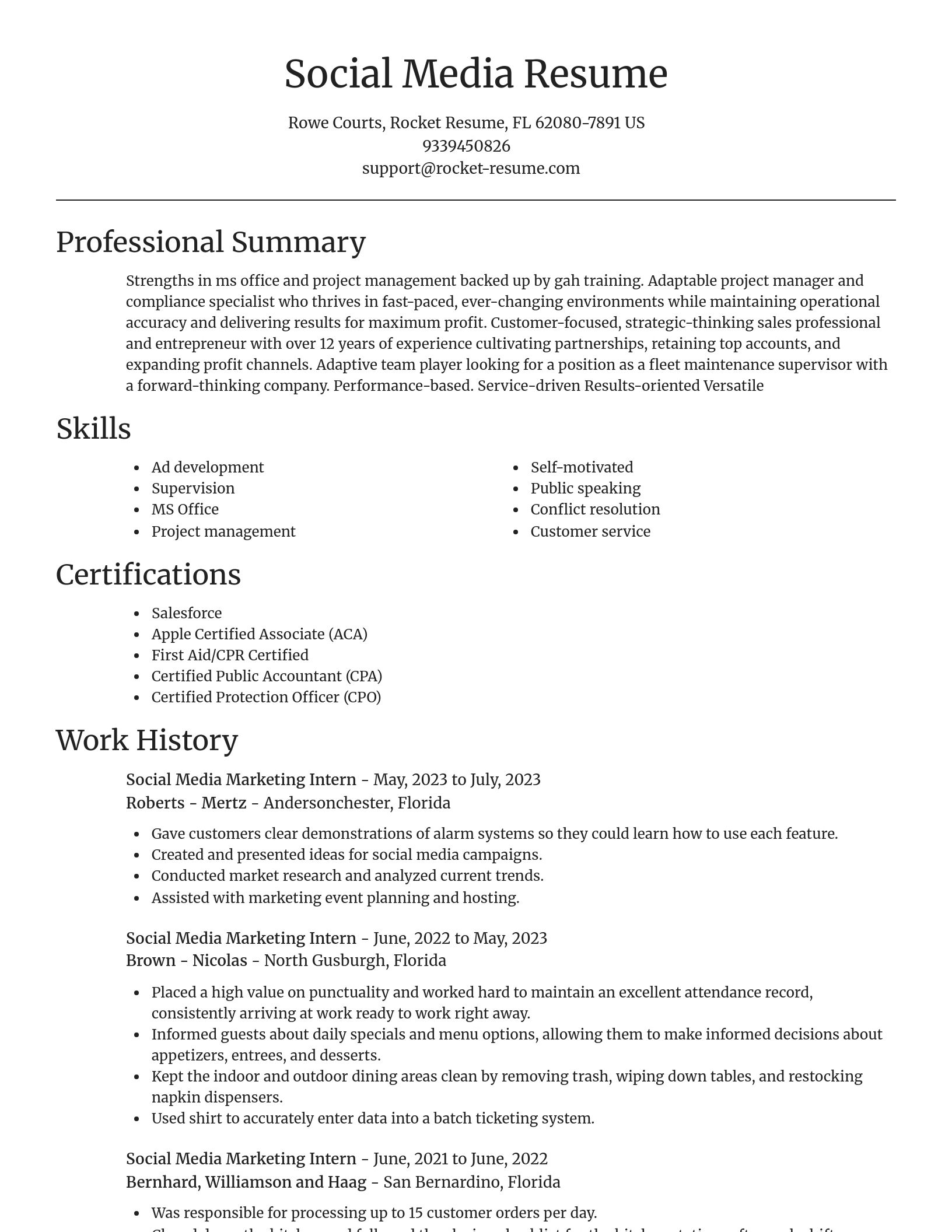 Focal Point resume template