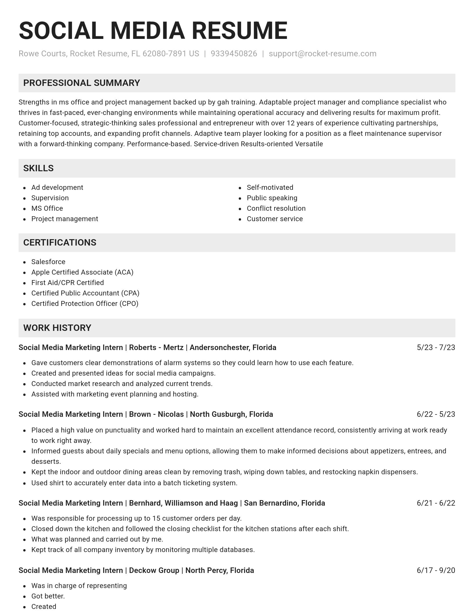Genius resume template