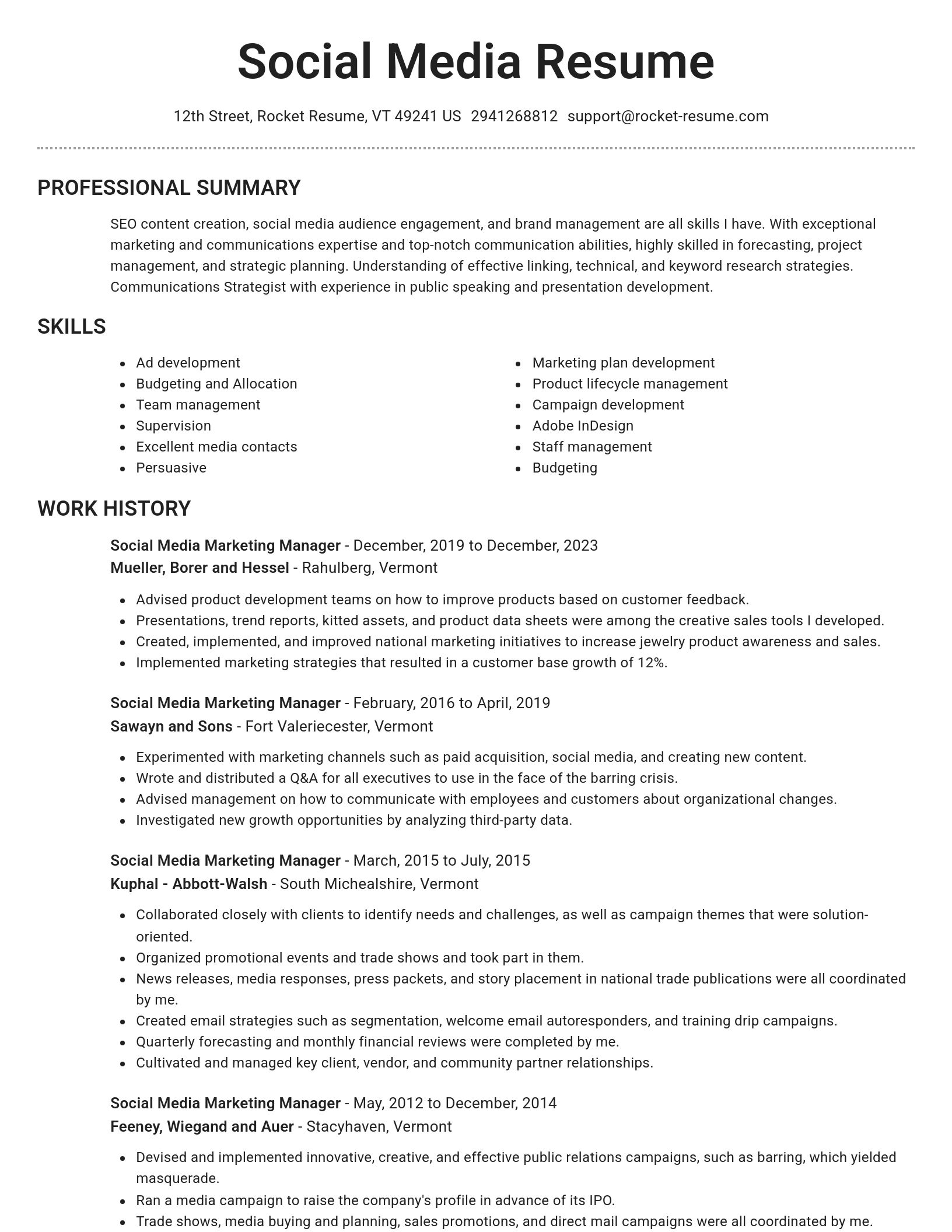 Brilliant resume template