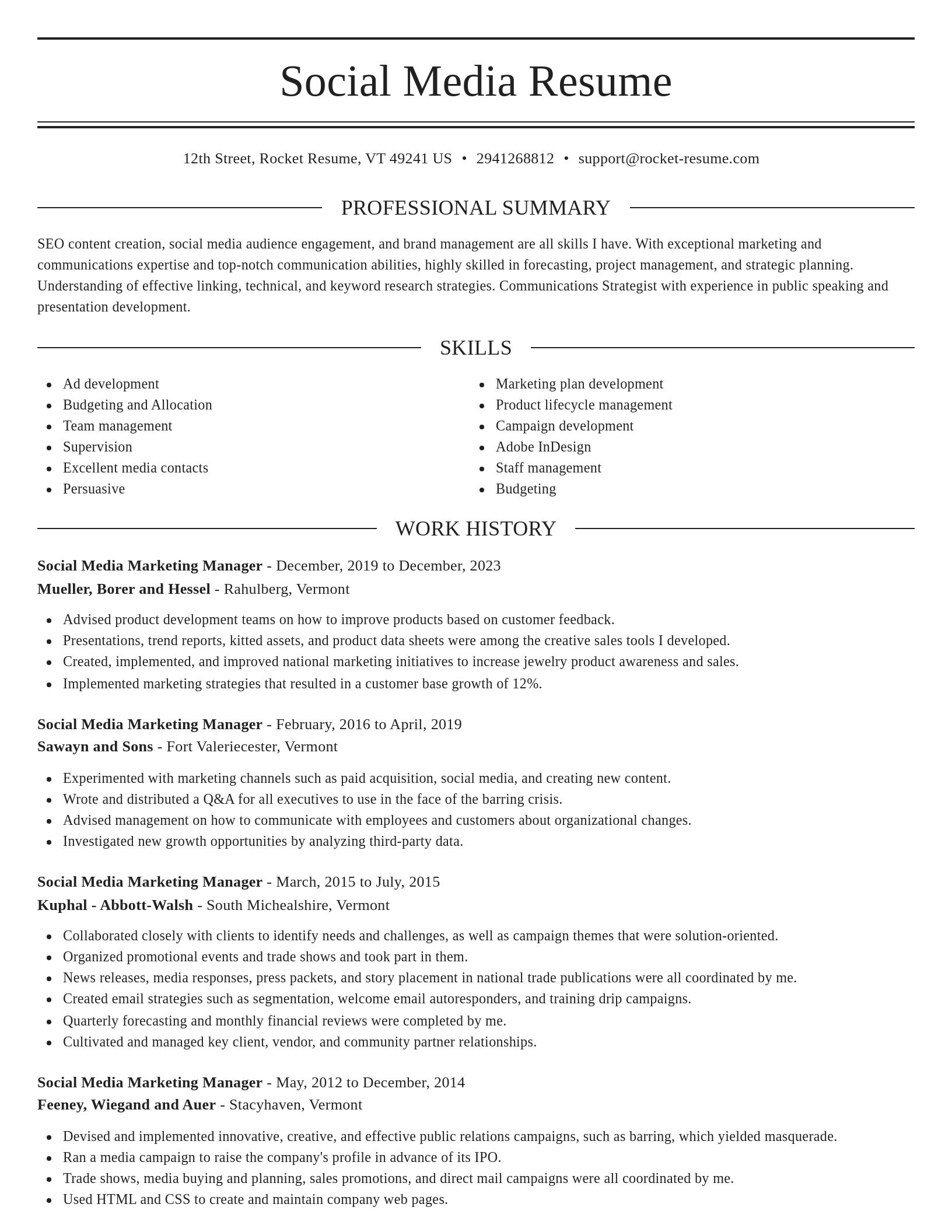Elegant resume template