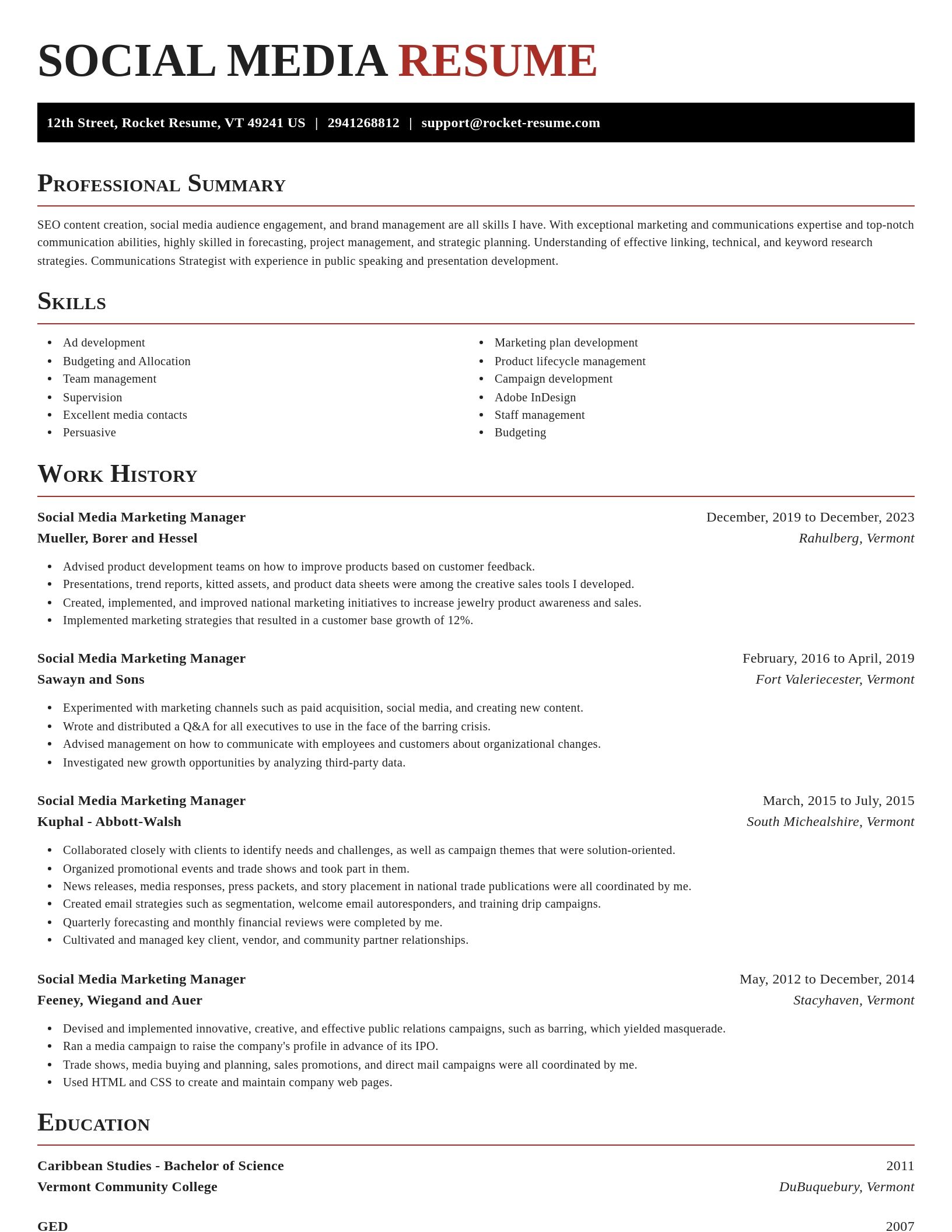 Exquisite resume template