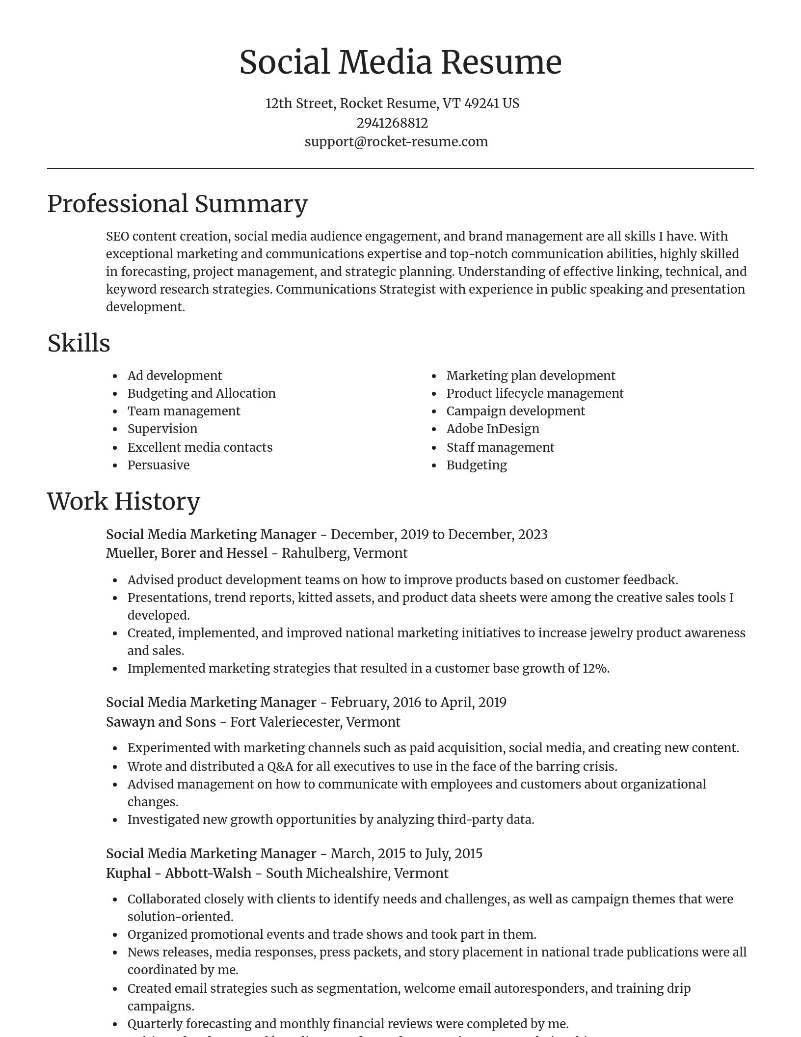 Focal Point resume template