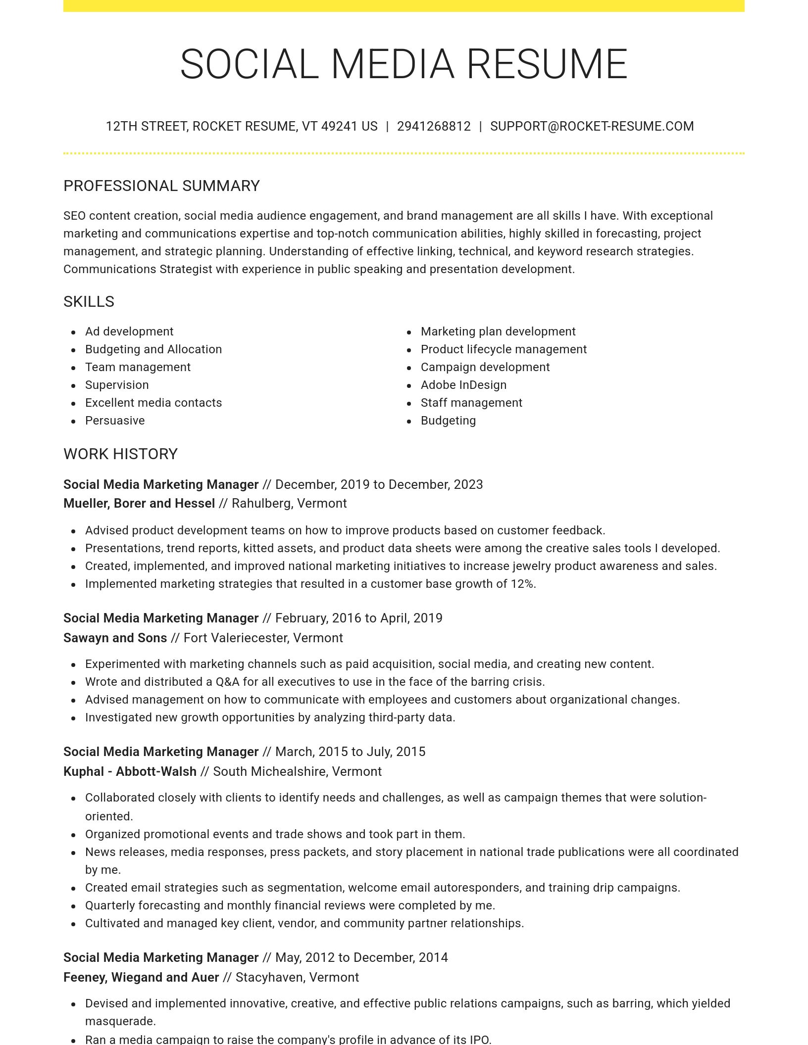 Grand resume template