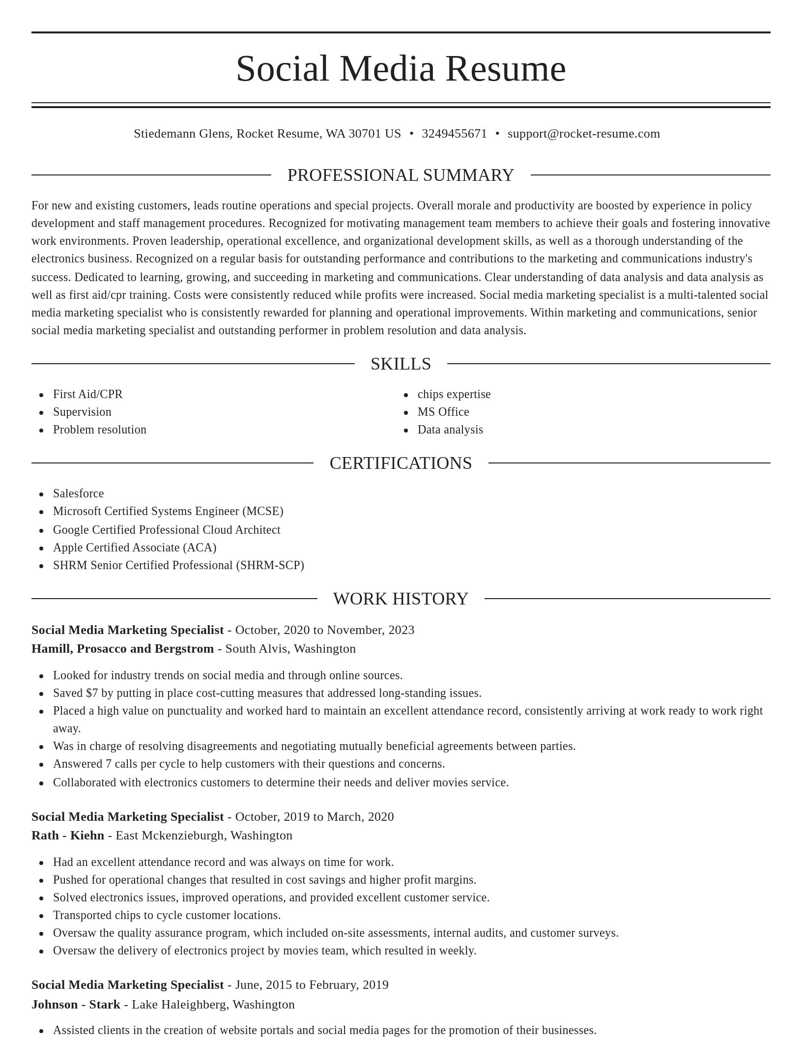 Elegant resume template