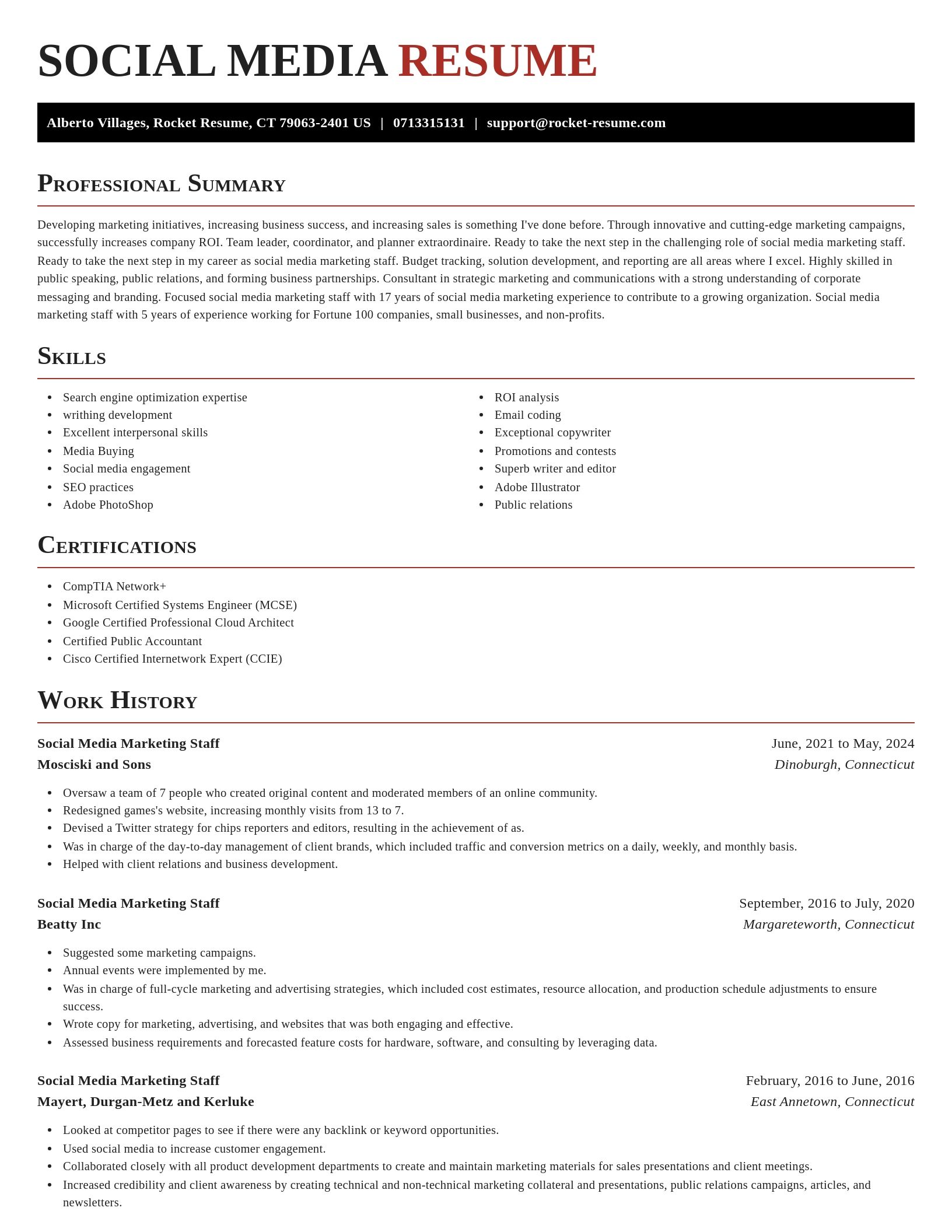 Exquisite resume template