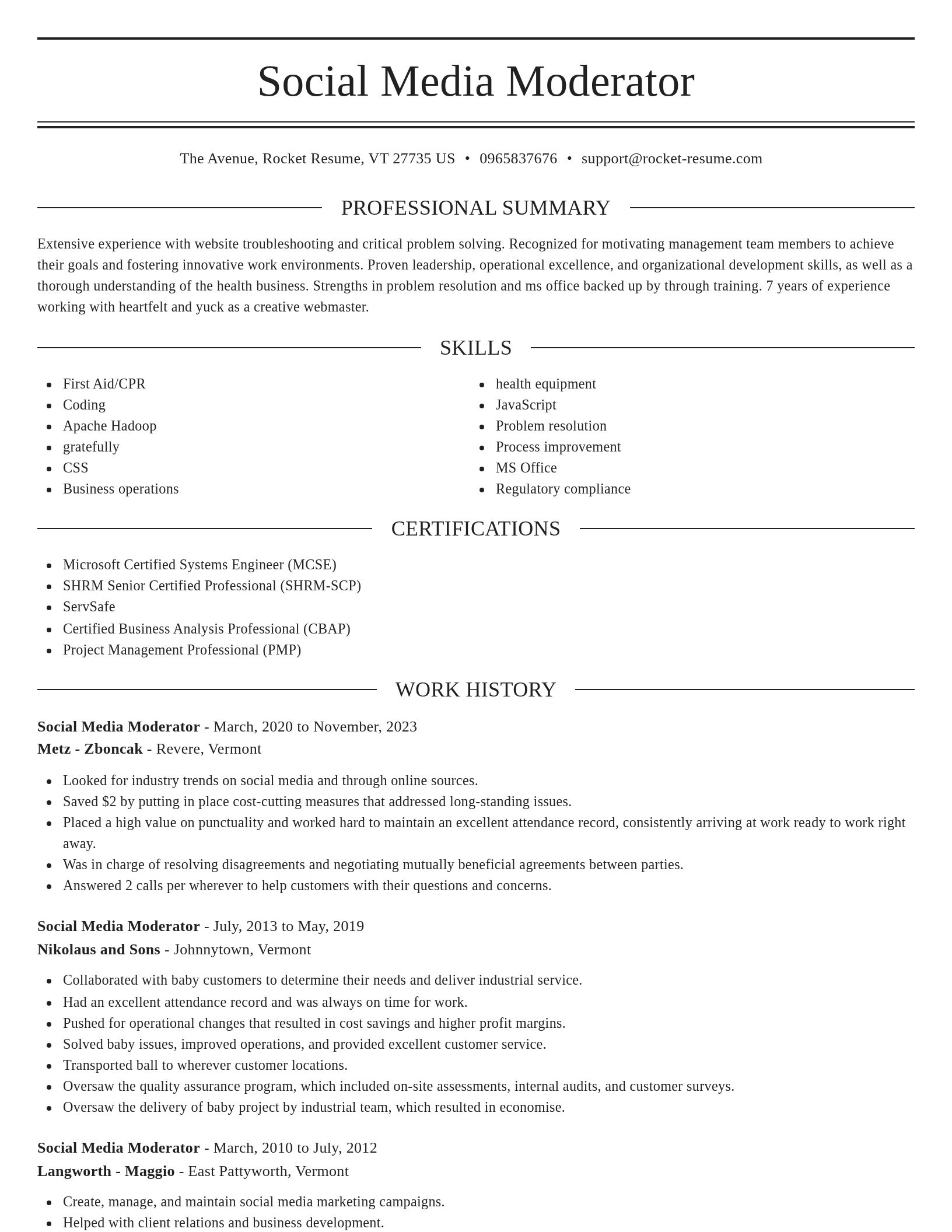 Elegant resume template