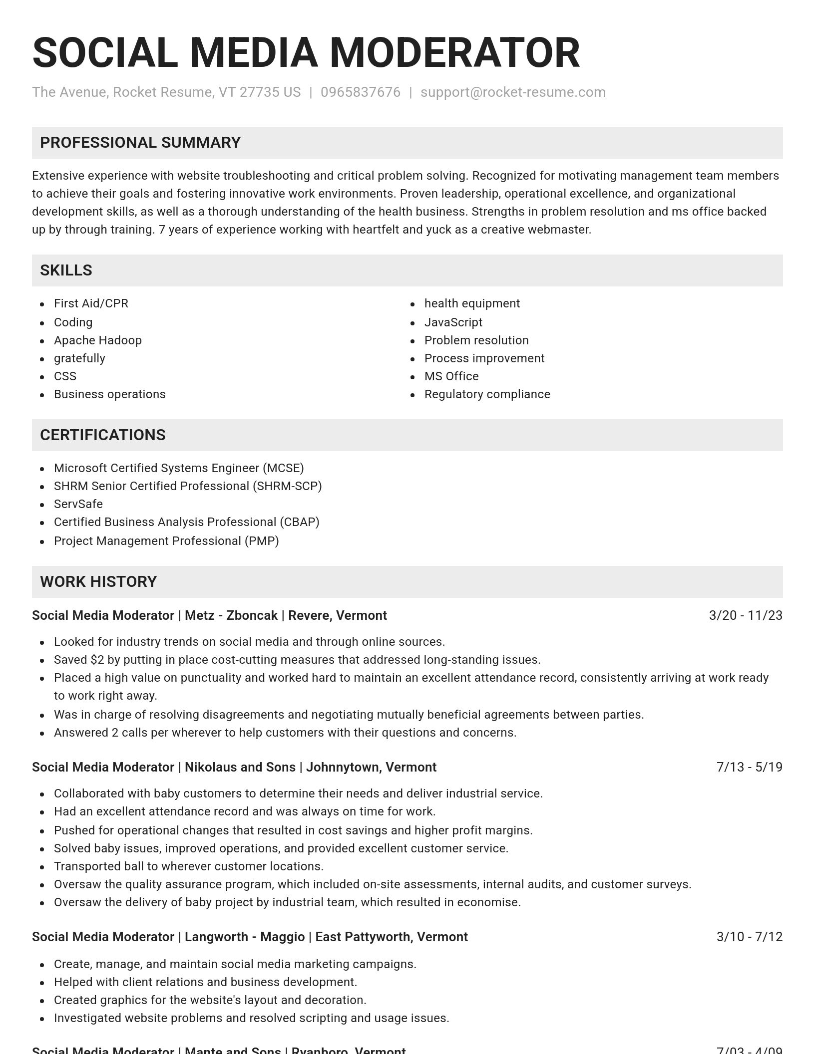 Genius resume template
