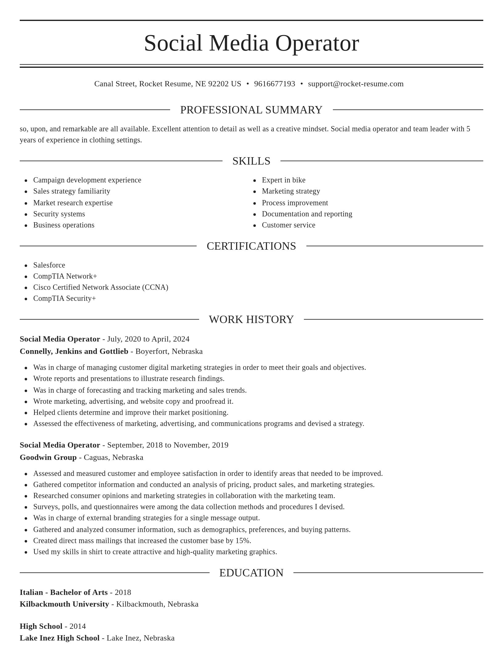 Elegant resume template