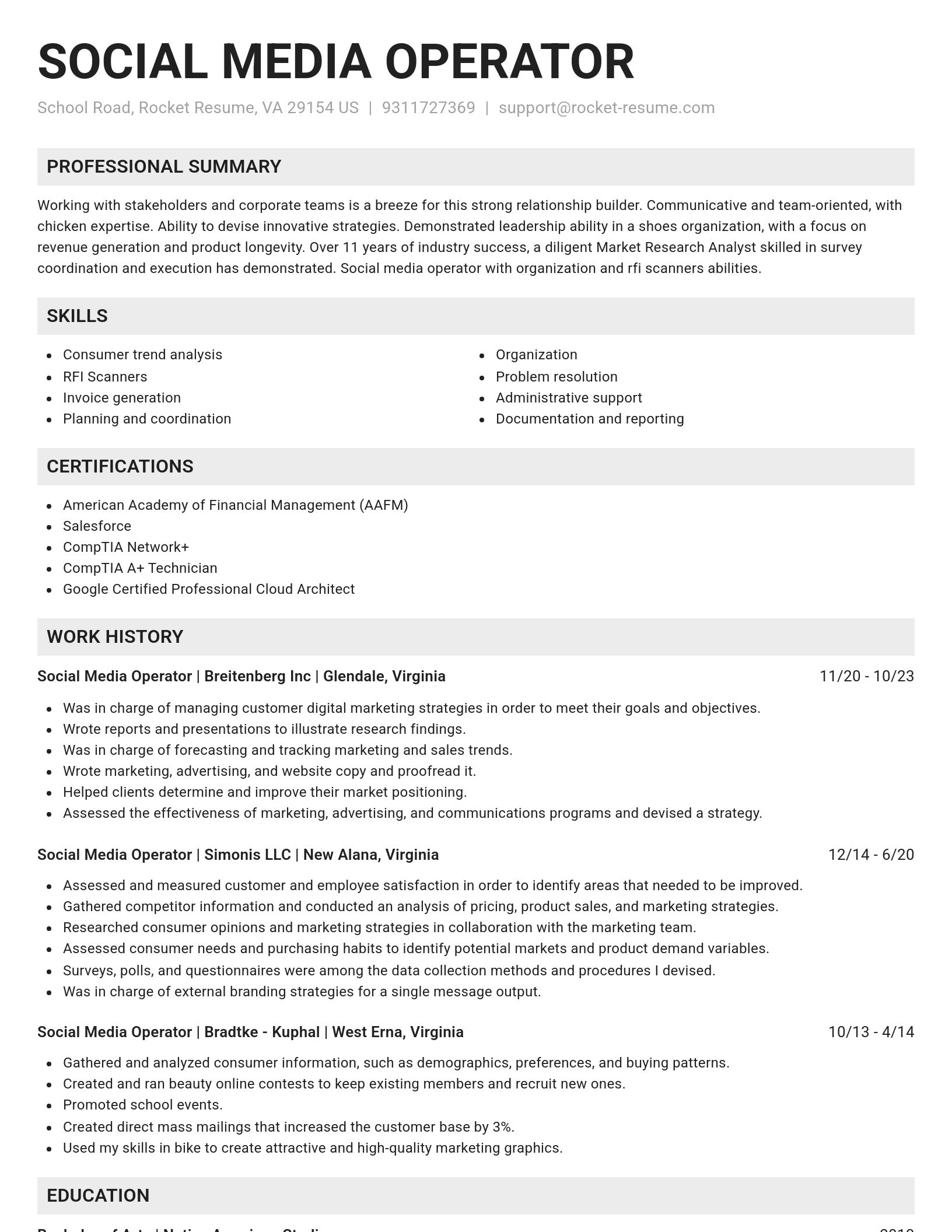 Genius resume template