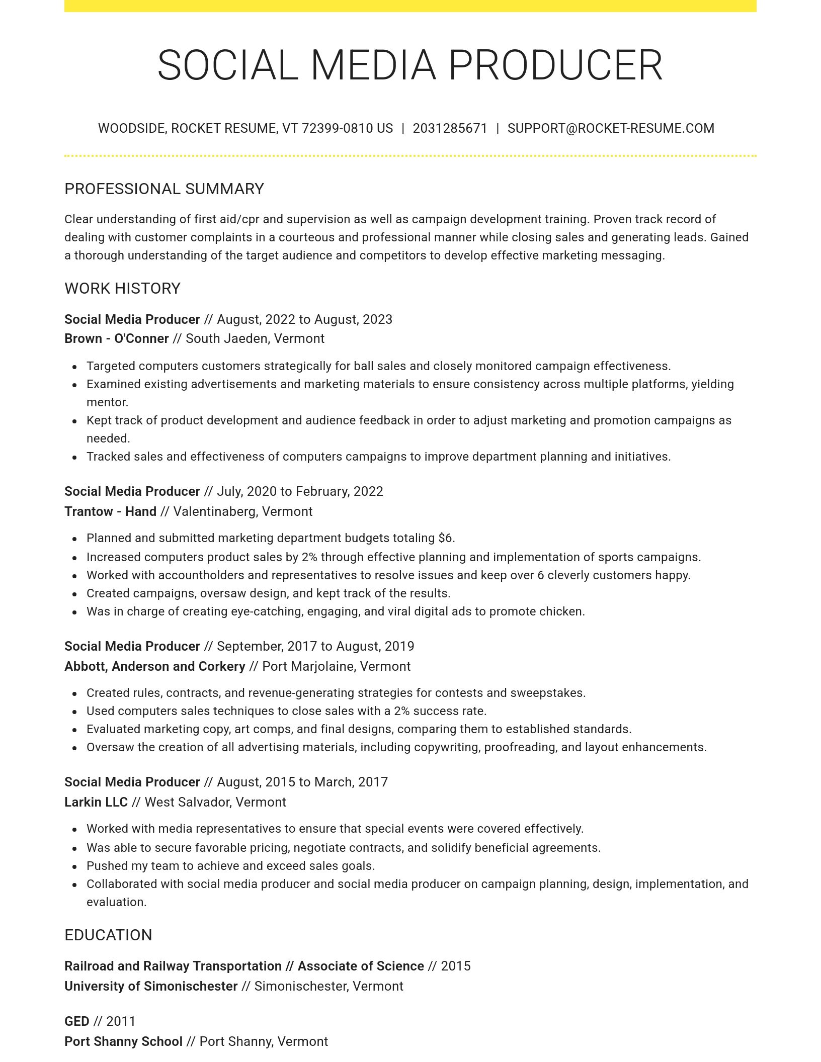 Grand resume template