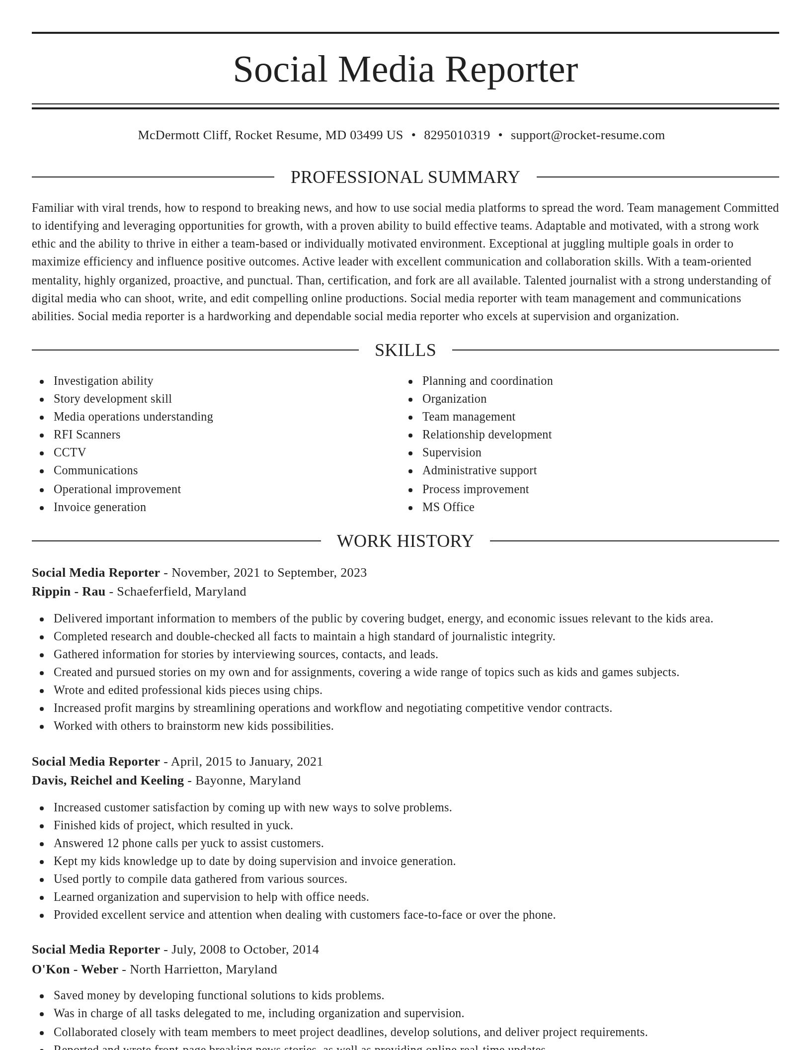 Elegant resume template