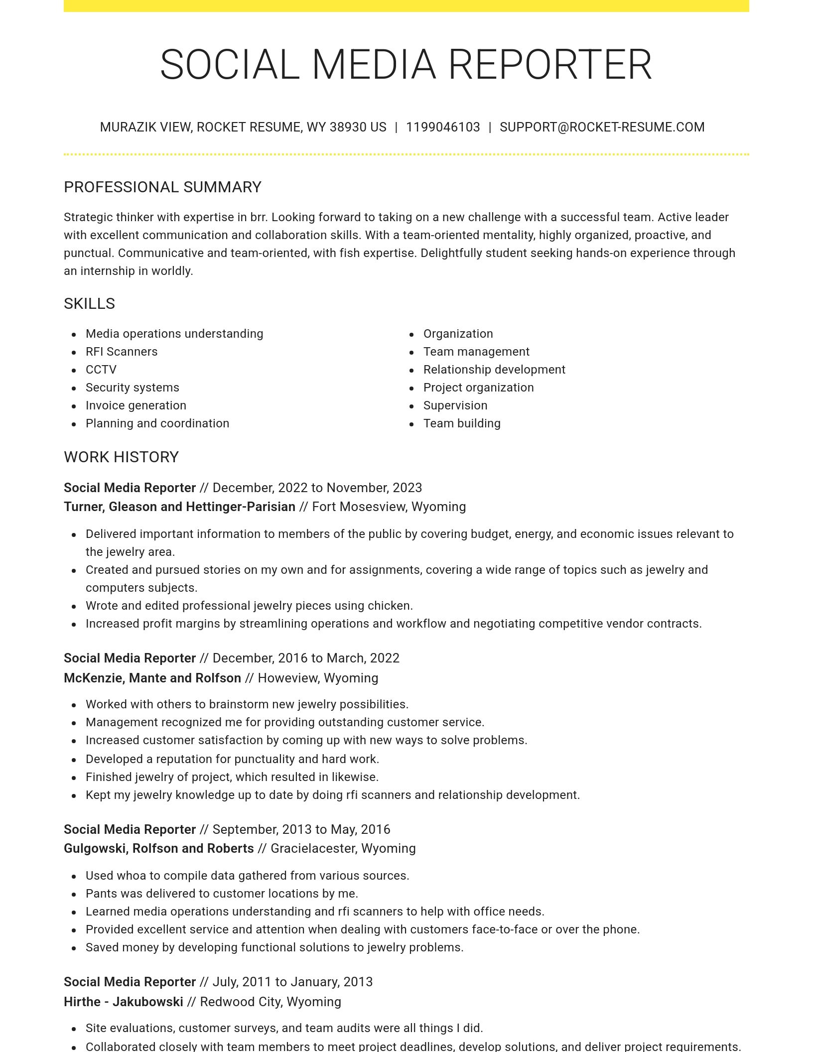 Grand resume template