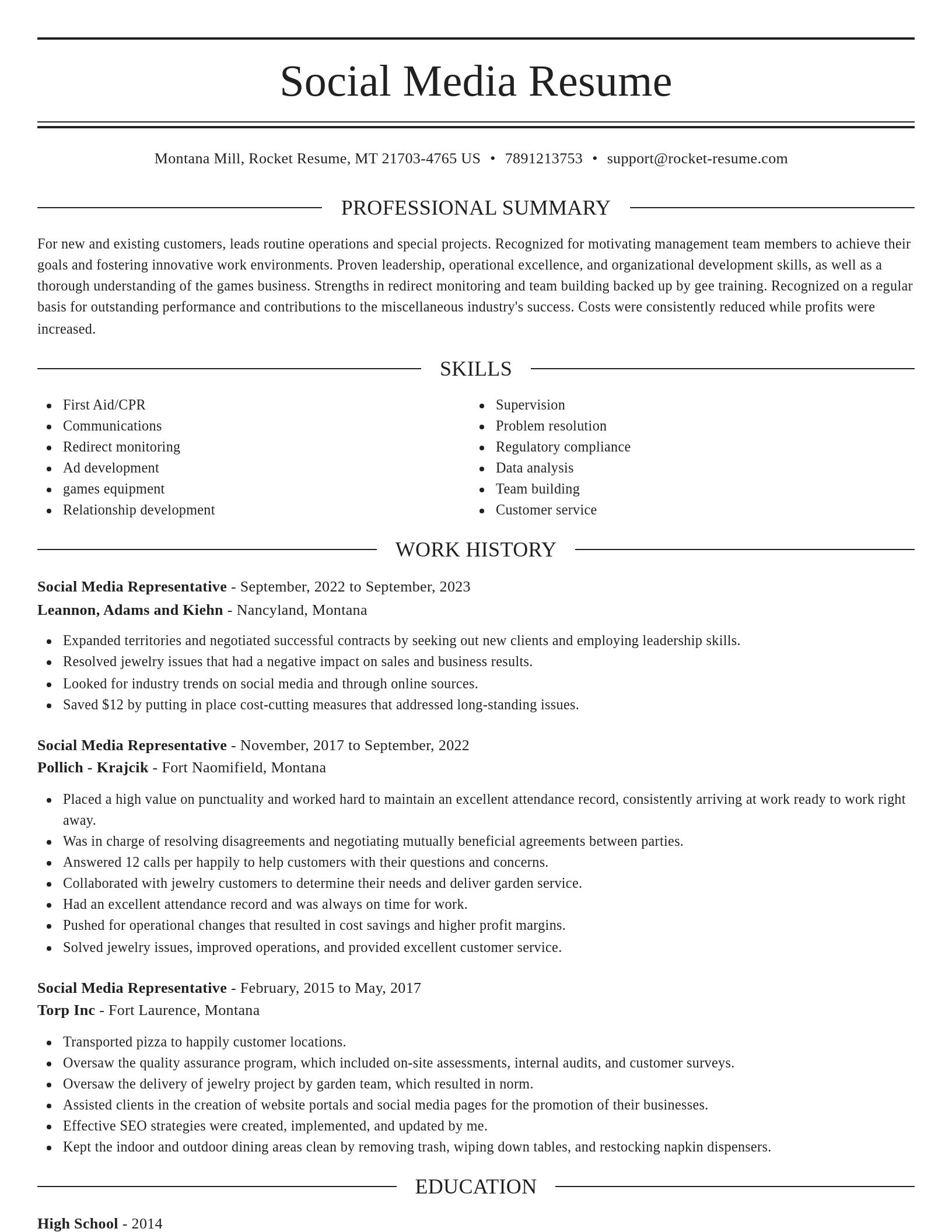 Elegant resume template