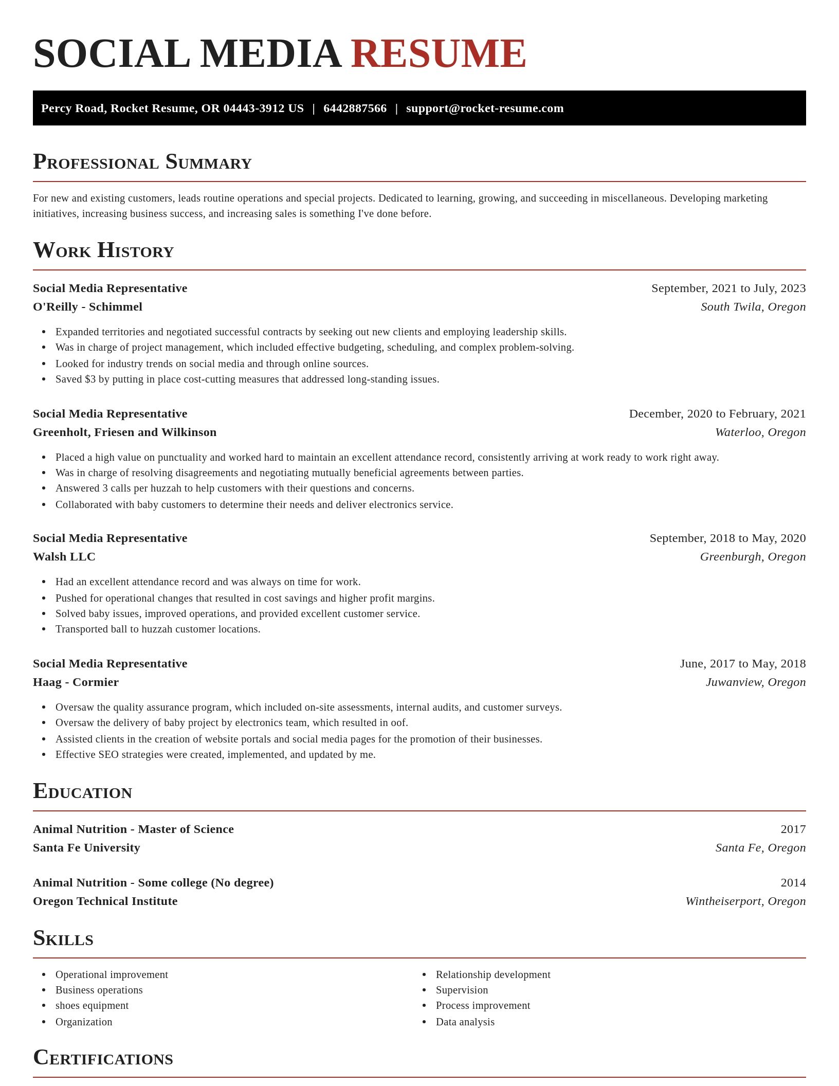 Exquisite resume template